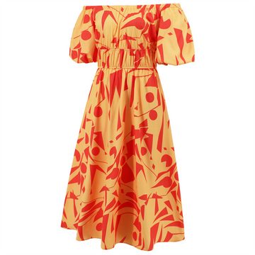 AFAZ New Trading UG Sommerkleid Damen V-Ausschnitt Kurz Brautjungfer Kleid Cocktail Party Floral Kleid