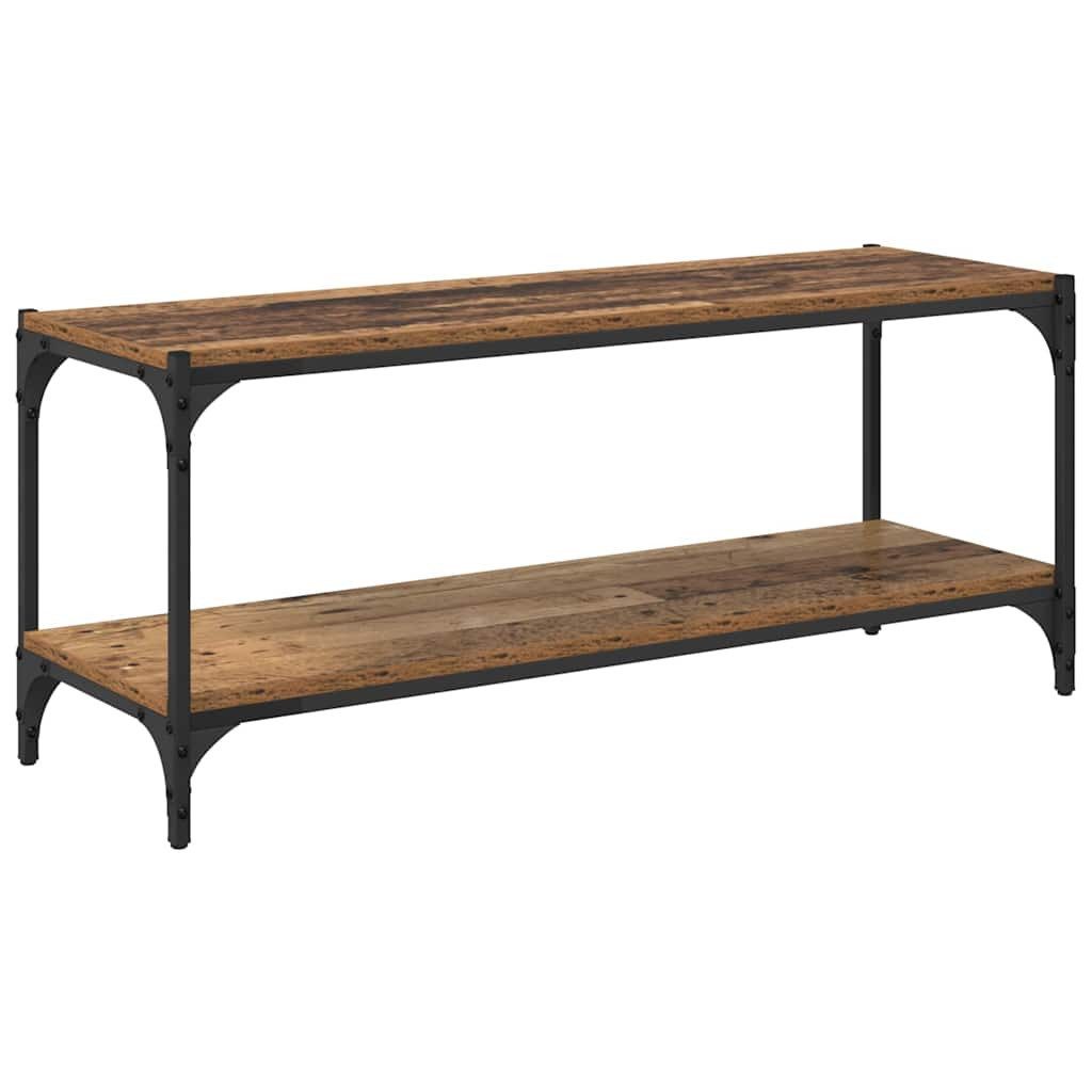vidaXL Bücherregal 100x33x41cm Bücherregal aus Eisen und Holzwerkstoff 100x33x41 cm mit 2