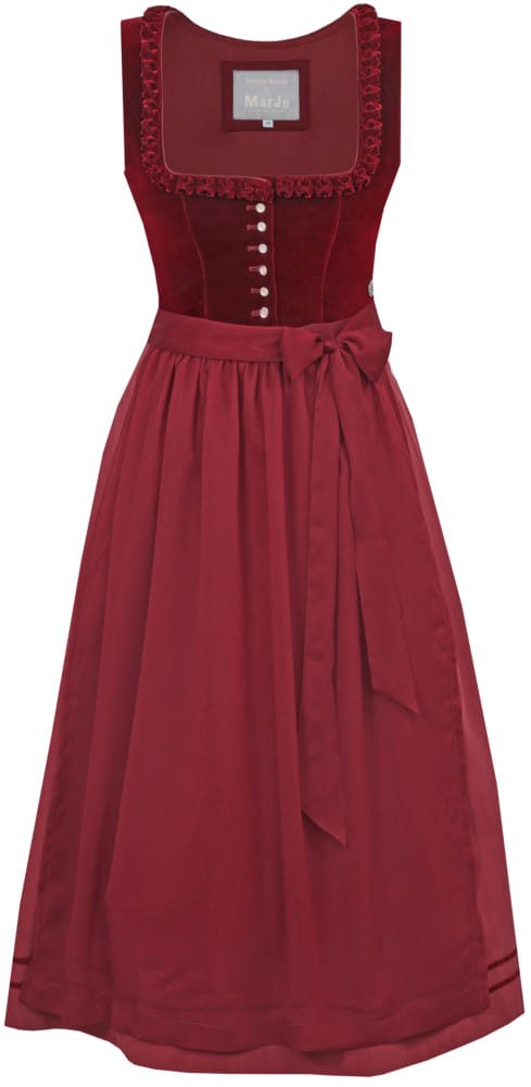 MarJo Dirndl Dirndl Cherry Chante 65cm Länge weinrot