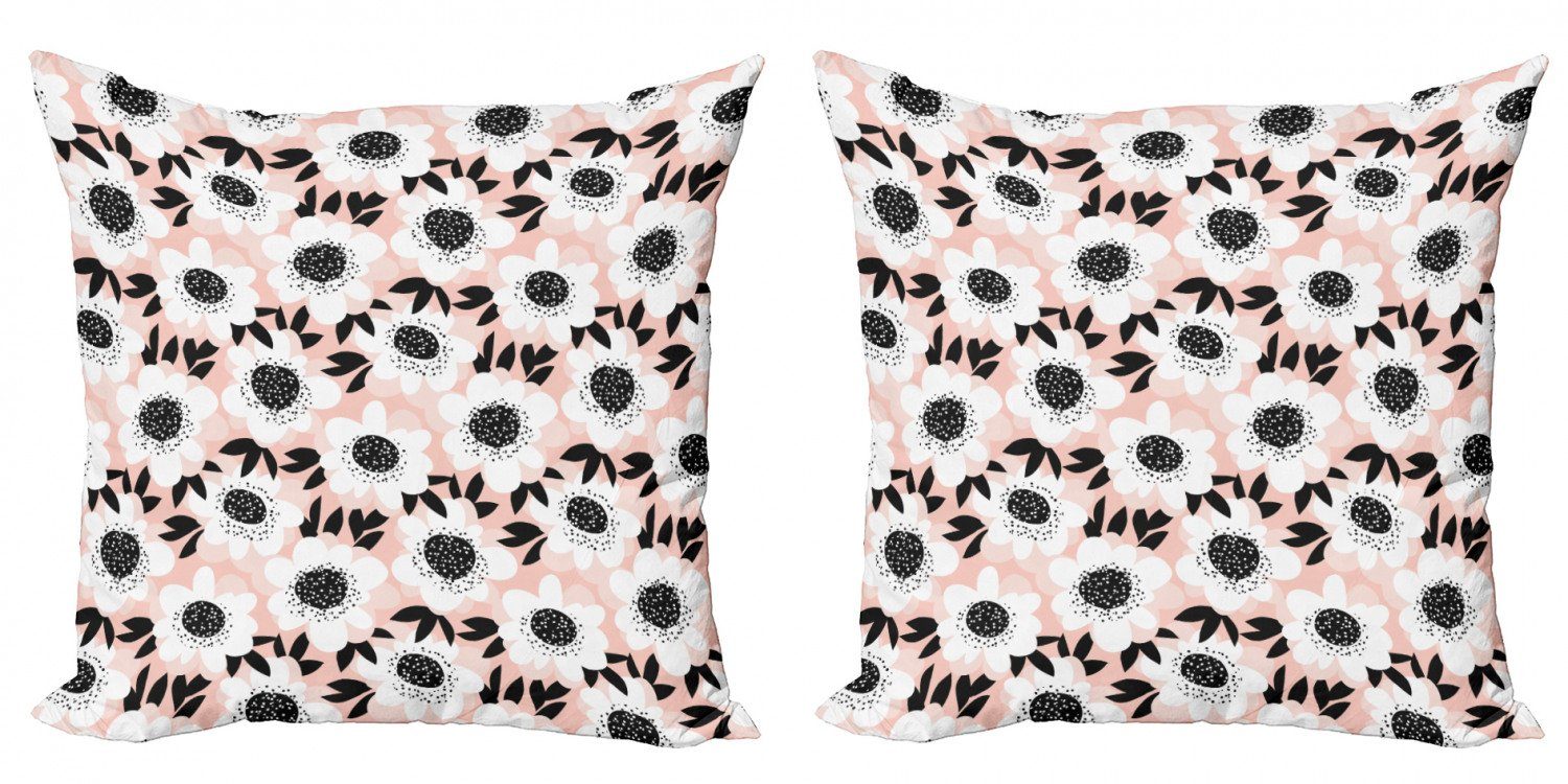 Kissenbezüge Modern Accent Doppelseitiger Digitaldruck, Abakuhaus (2 Stück), Blume Floral Pastell Weich