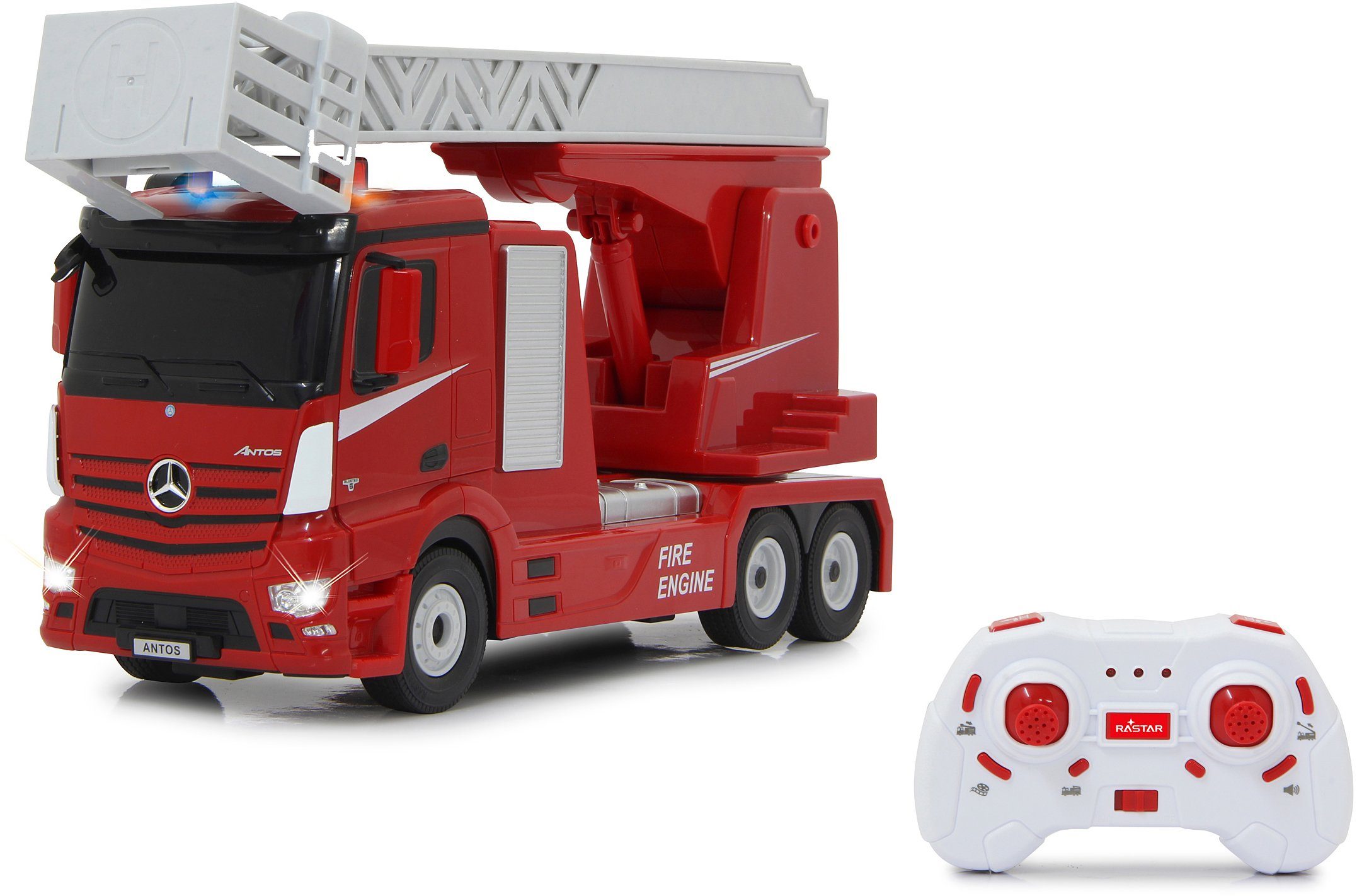 Image of JAMARA Feuerwehr Drehleiter Mercedes-Benz Antos 1:24 2,4GHz Ferngesteuertes Fahrzeug, Rot