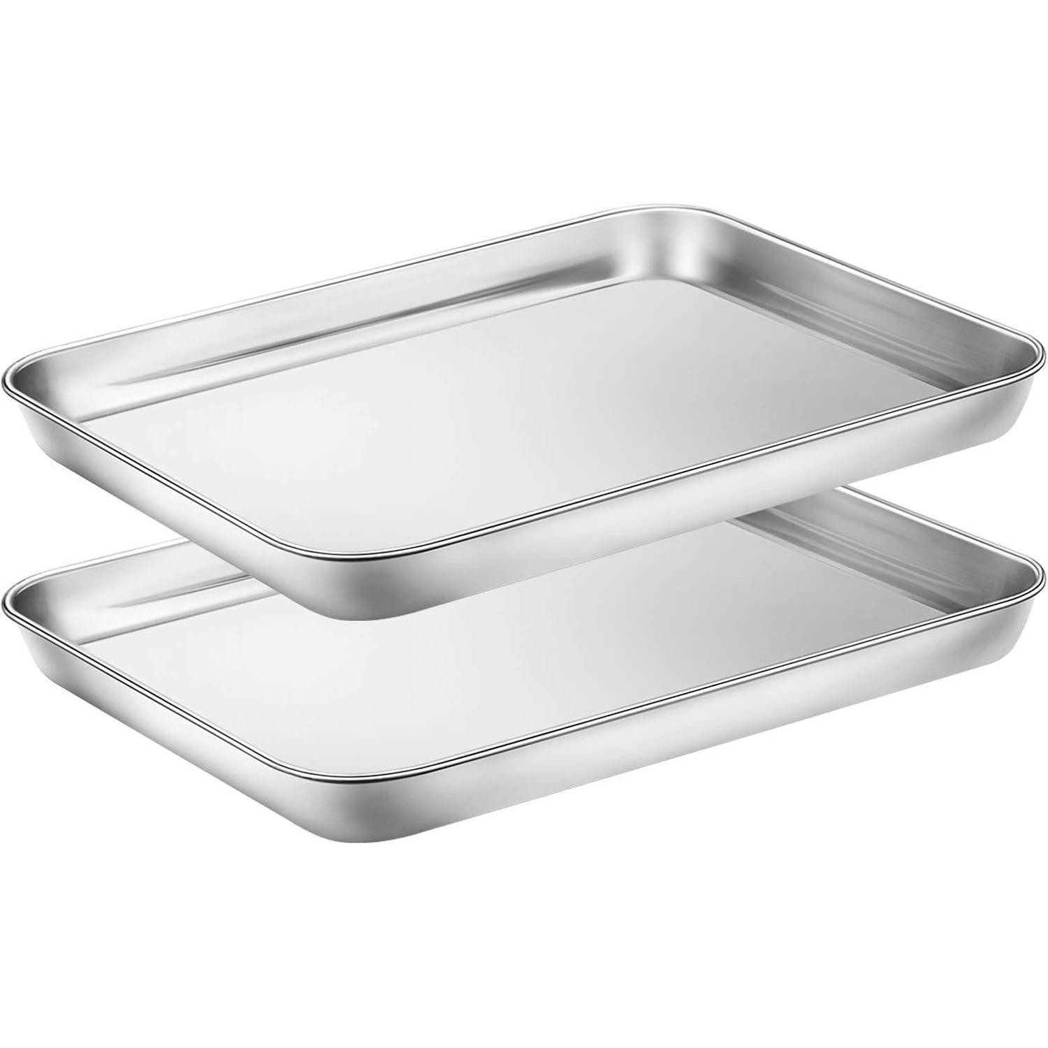 Wildone Backblech Baking Sheet Set Edelstahl 25.4x20.3x2.5cm Ungiftig & Gesund