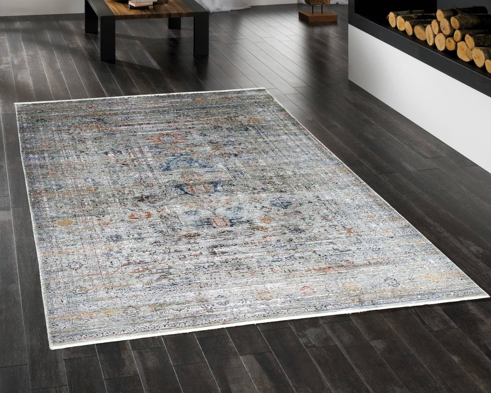 Rug Studios Teppich ASKANIA HERITAGE FN29H, Rechteckig, Höhe: 10 mm, modern, 40 x 60 cm, Grau-Grün