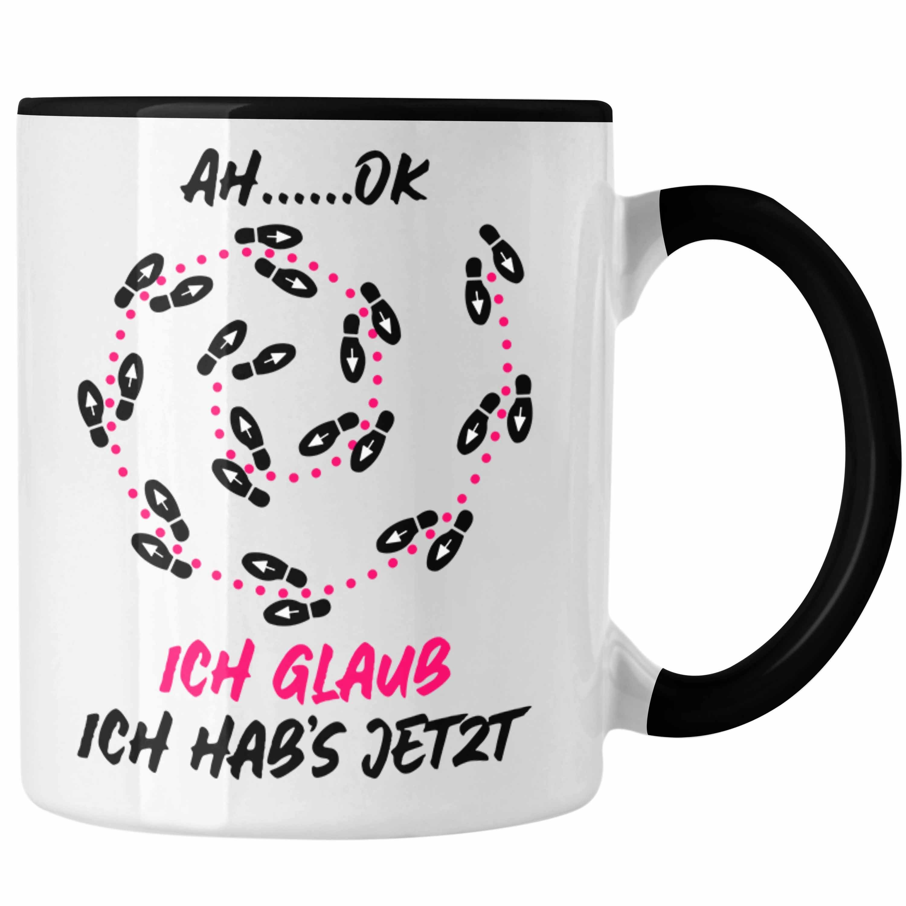 Trendation Tasse Tänzer Tänzerin Tasse Geschenk Sprüche Männer Frauen Tanzlehrer Gesche Schwarz