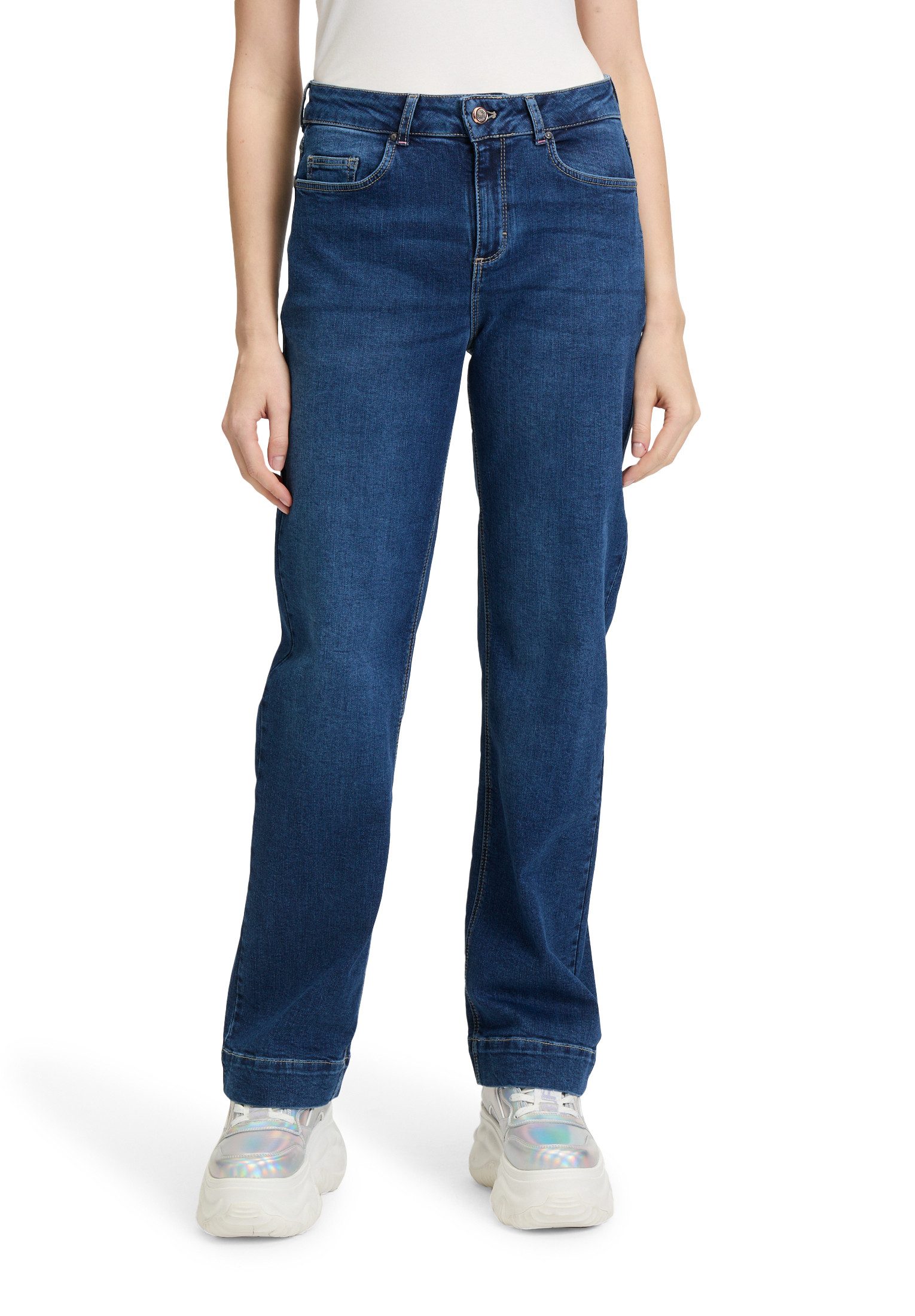 Stretch-Jeans Cartoon Damen Stretch-Jeans mit Eingrifftaschen