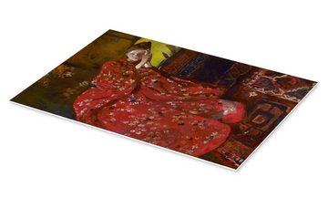 Posterlounge Forex-Bild Georg-Hendrik Breitner, Der rote Kimono, Orientalisches Flair Malerei