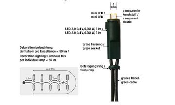 Hellum LED-Lichterkette LED-Lichterkette 20 BS warmweiß/grün, innen