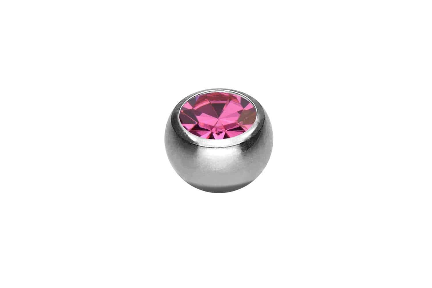 Farbe: Silberfarben + Kristall: Rosa