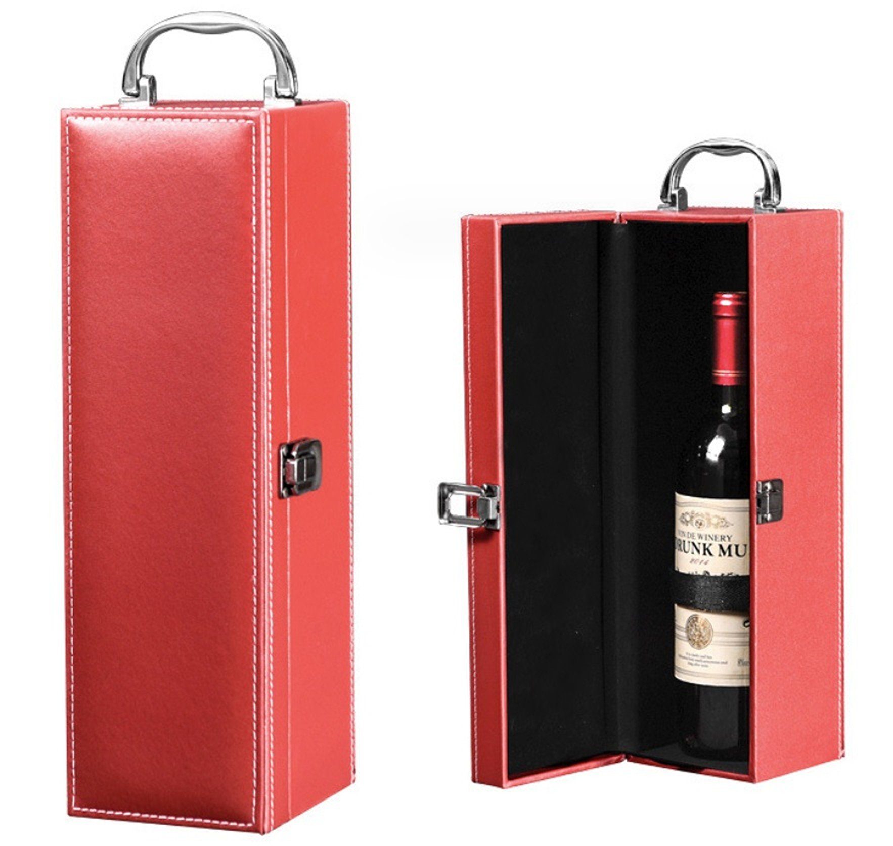 BAYLI Geschenkbox Geschenkbox für 1 Weinflasche, Weinverpackung mit Verschluss, Weinbo