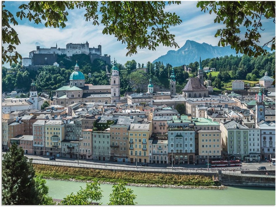 Artland Wandbild Salzburg Blick auf die Altstadt, Österreich (1 St), als  Alubild, Leinwandbild, Wandaufkleber oder Poster in versch. Größen