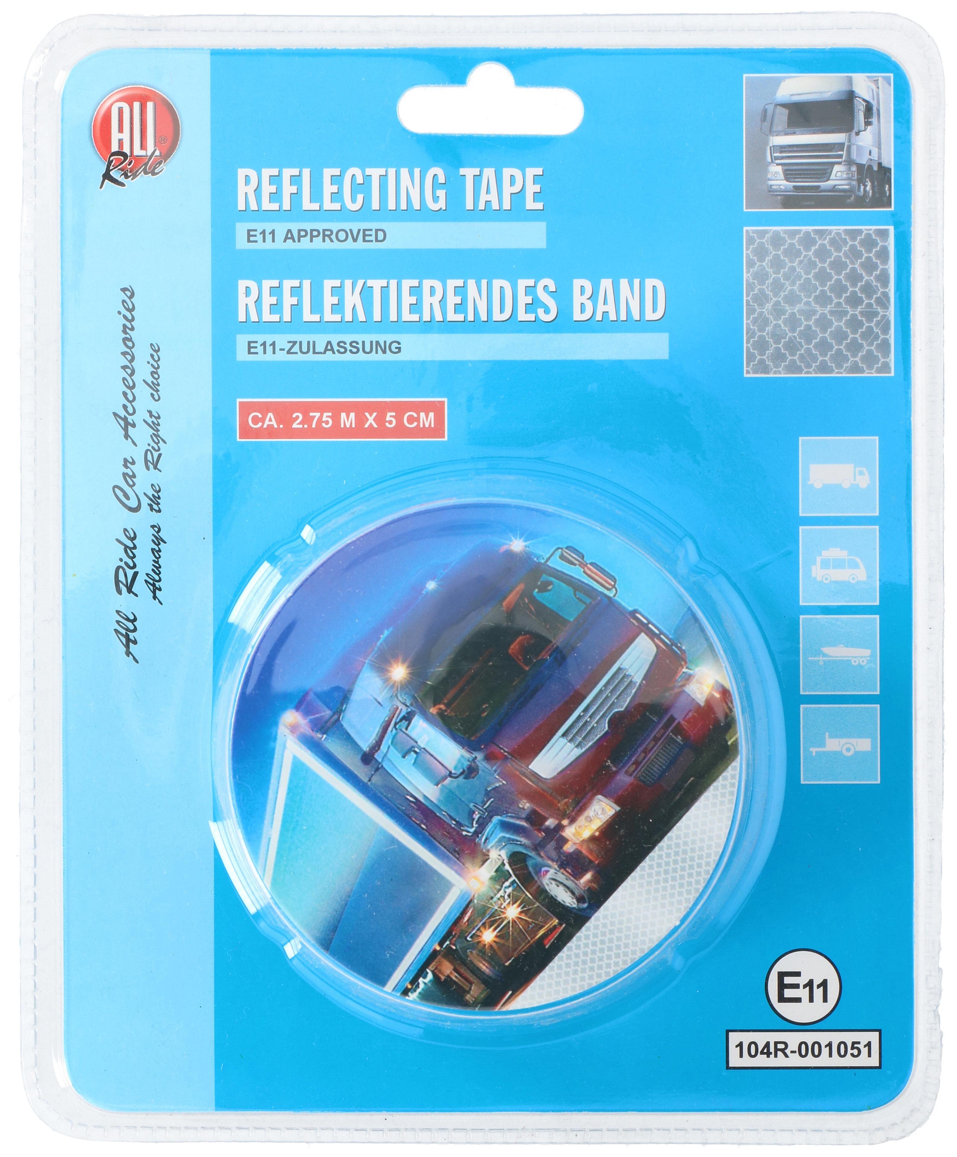 All Ride Abschlussband Tape reflective Silver OT