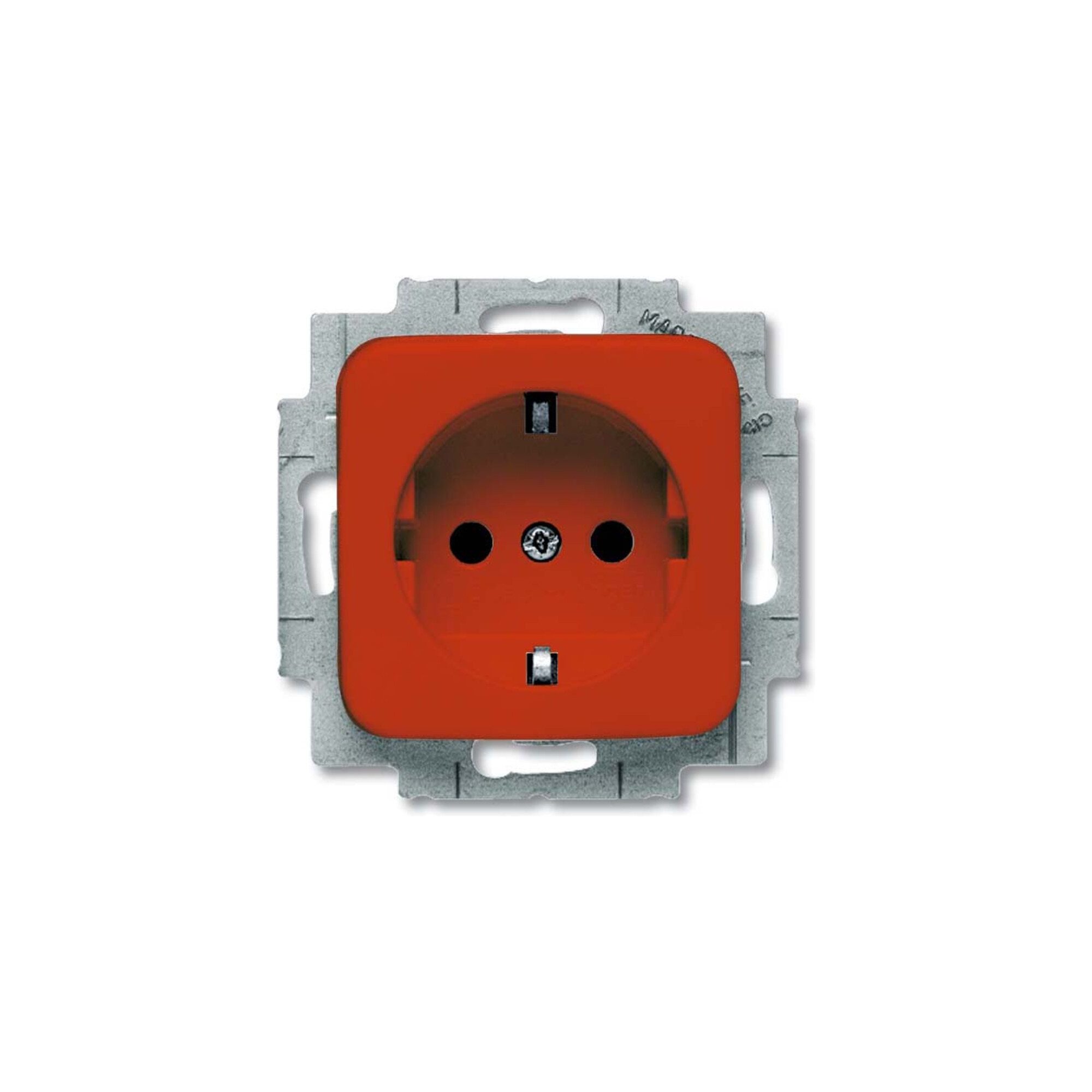 Busch-Jaeger Schuko-Stecker Busch-Jaeger SCHUKO Steckdosen-Einsatz rot RAL3020 20 EUCKS-217-101