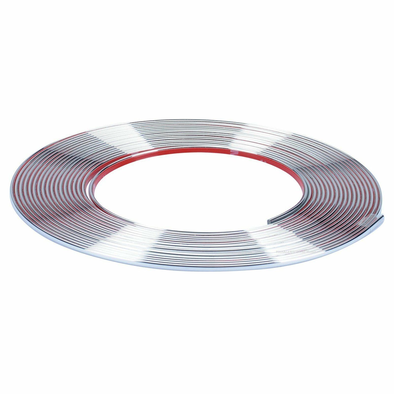 Zierleisten-Aufkleber Auto 3M Chrom Zierleiste 8 m lang 6 mm breit 3 mm hoch wetterfest UV