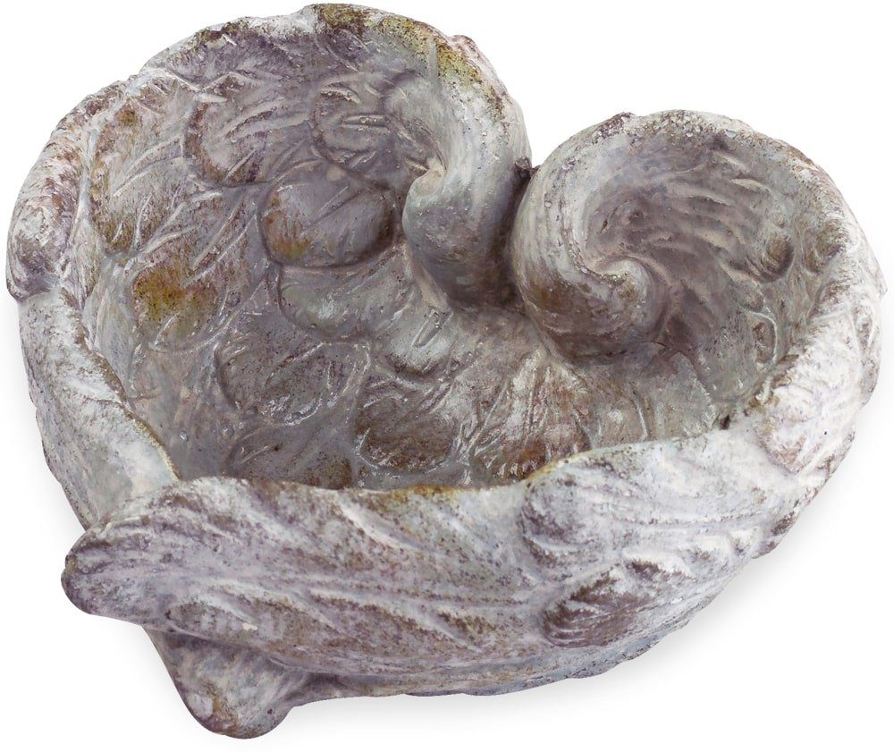 matches21 HOME & HOBBY Blumentopf »Flügel Herz Pflanzgefäß grau Zement