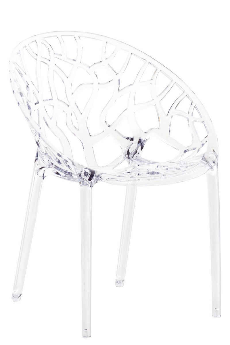 CLP Gartenstuhl »Design Stapelstuhl Crystal«, Outdoor Plastik Kunststoff Stuhl stapelbar und wetterfest