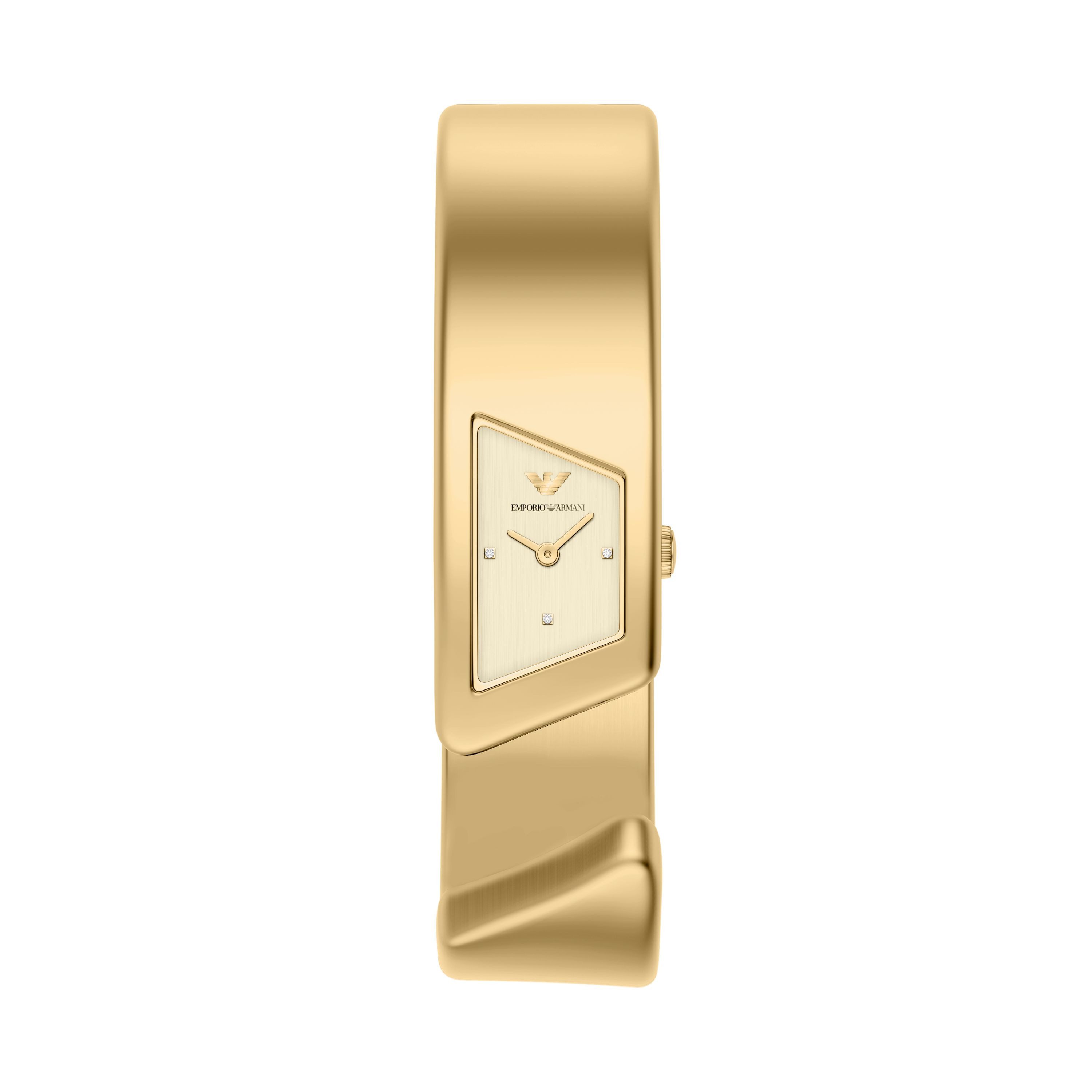 Emporio Armani Quarzuhr AR11829, Armbanduhr, Edelstahlarmband, analog, Glassteine