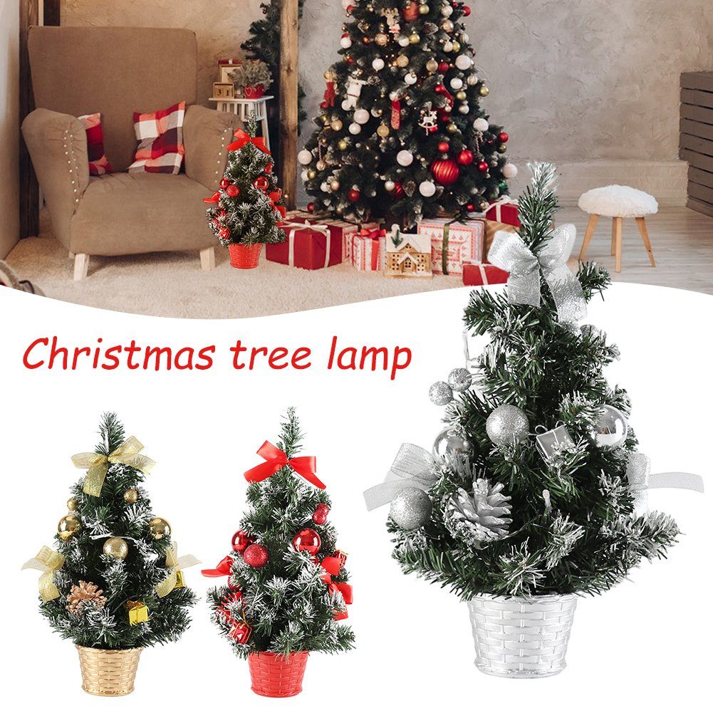 Blusmart Künstlicher Weihnachtsbaum Mini-Weihnachtsbaum, Mit 40 Künstlicher Stilvoll, silver Leicht, Cm, Deko-Licht, Weihnachtsbaum Lichtern