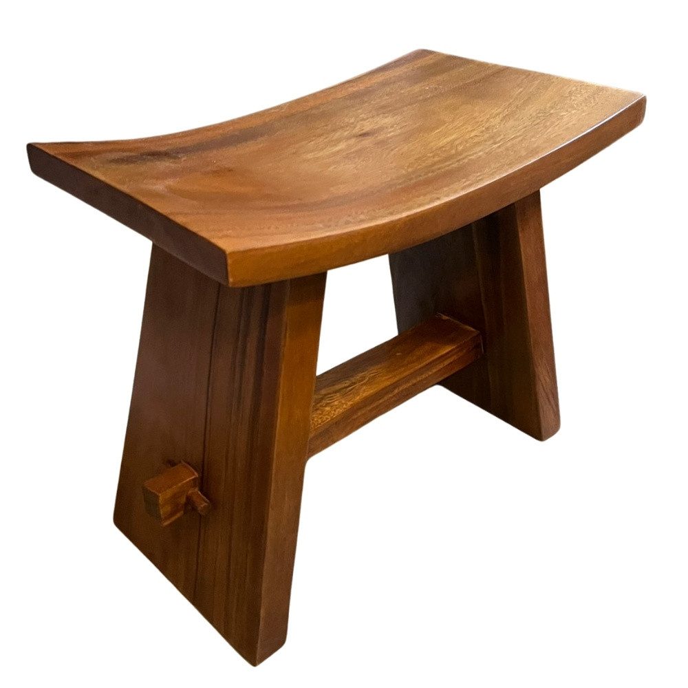 LebensWohnArt Sitzhocker Massiver Suarholz-Hocker ZEN 50cm Dunkelbraun Hand günstig online kaufen