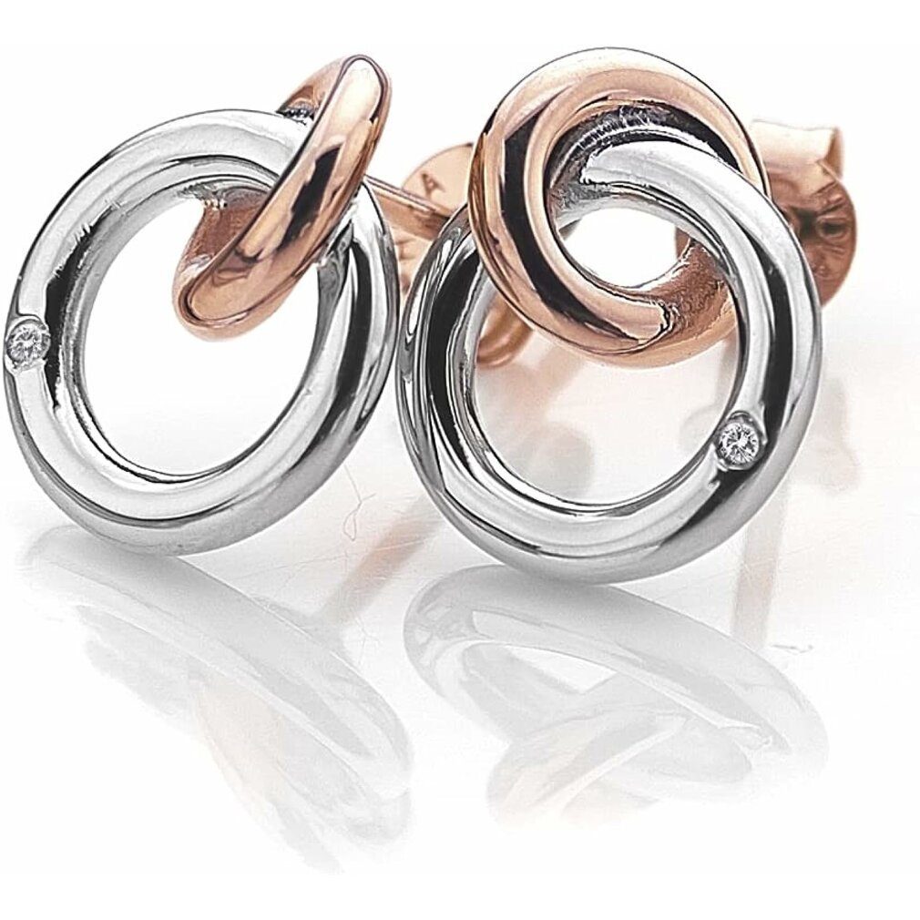 Diamond Paar Ohrstecker Stud earrings Eternity Interlocking DE309