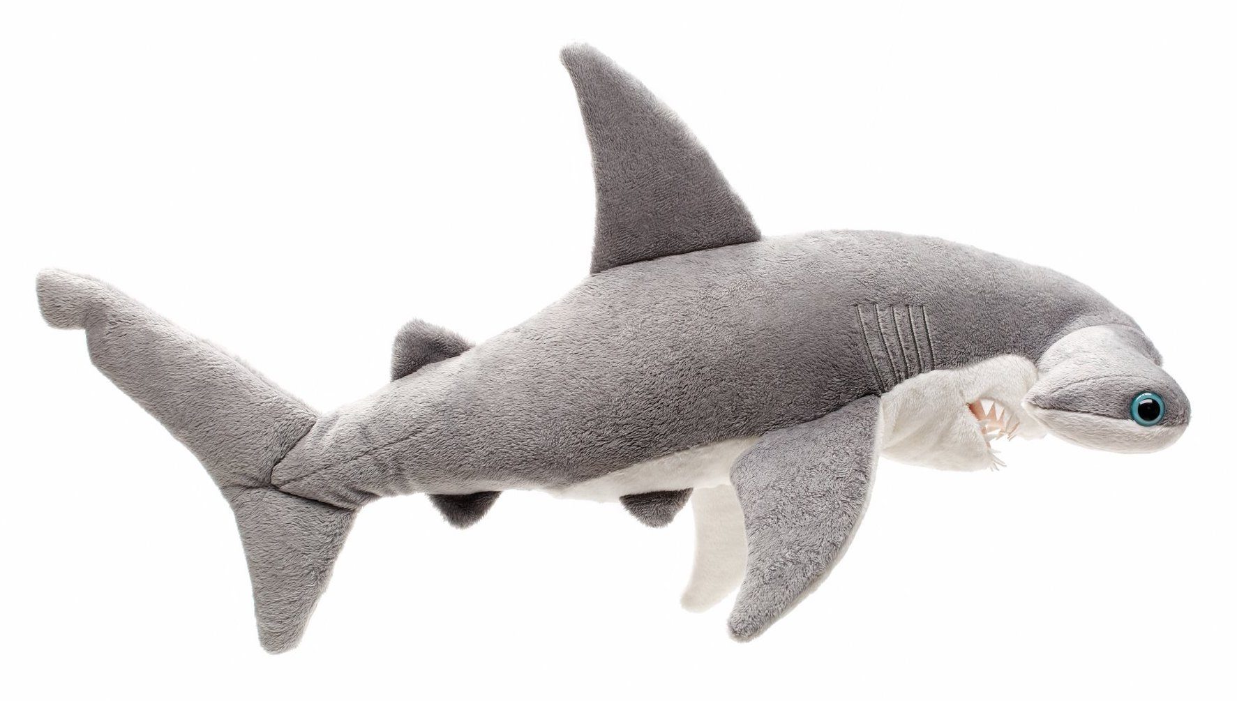 Uni-Toys Kuscheltier cm - - recyceltes Plüschtier, Hai zu 49 100 Plüsch-Fisch, % Hammerhai - Füllmaterial (Länge)