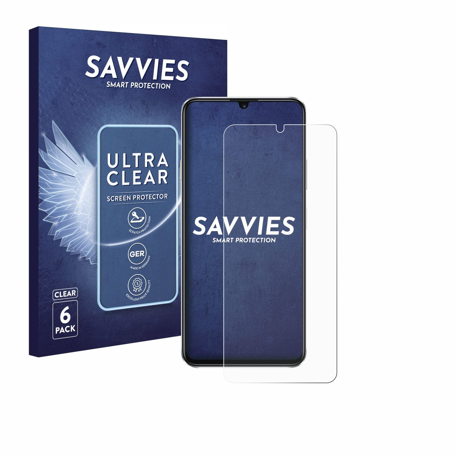 Savvies Displayschutzfolie Schutzfolie für Huawei Nova Y63, 6 Stück, Displayschutz Schutz Folie Klar Transparent