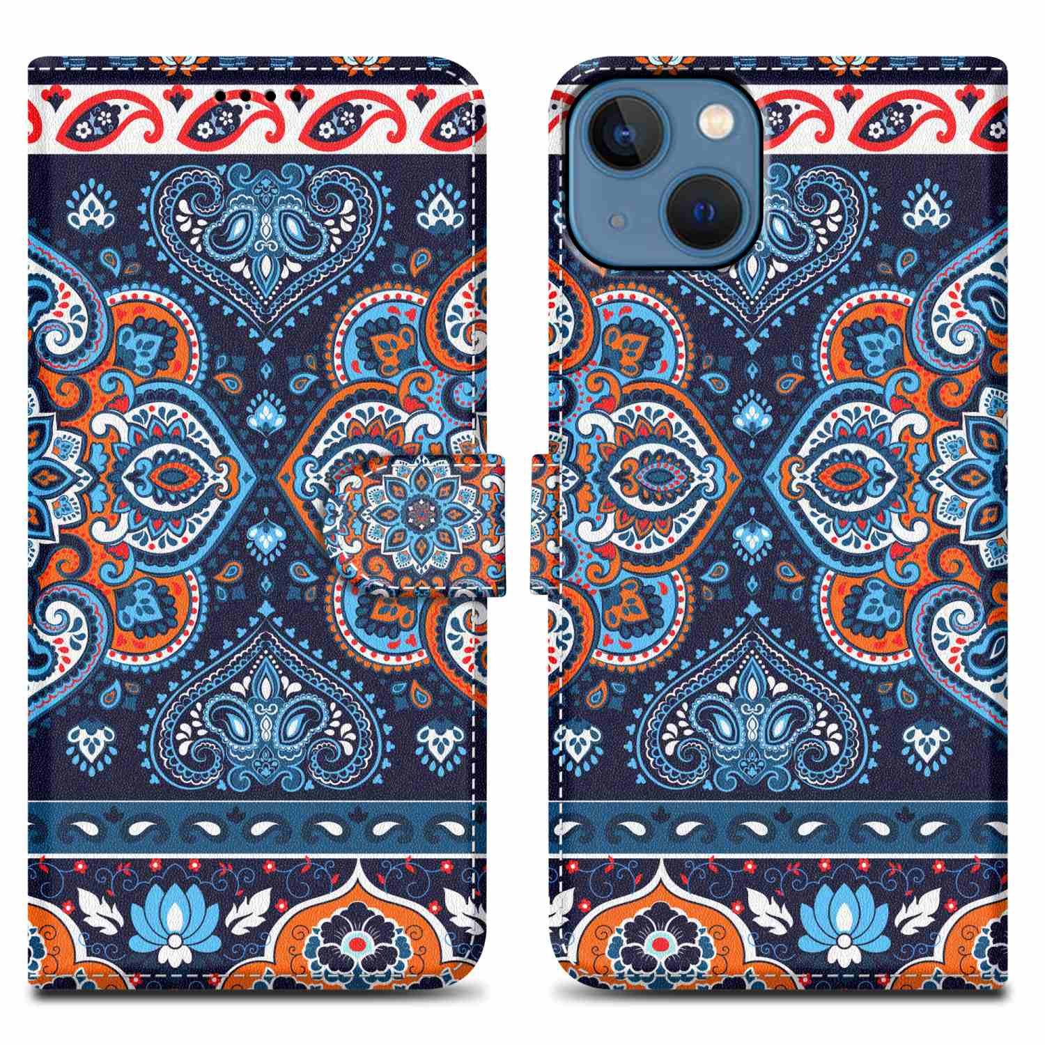 Cadorabo Handyhülle für iPhone 14 Hülle Apple iPhone 14, Handy Schutzhülle - Hülle, Standfunktion, Kartenfach, Magnetverschluss