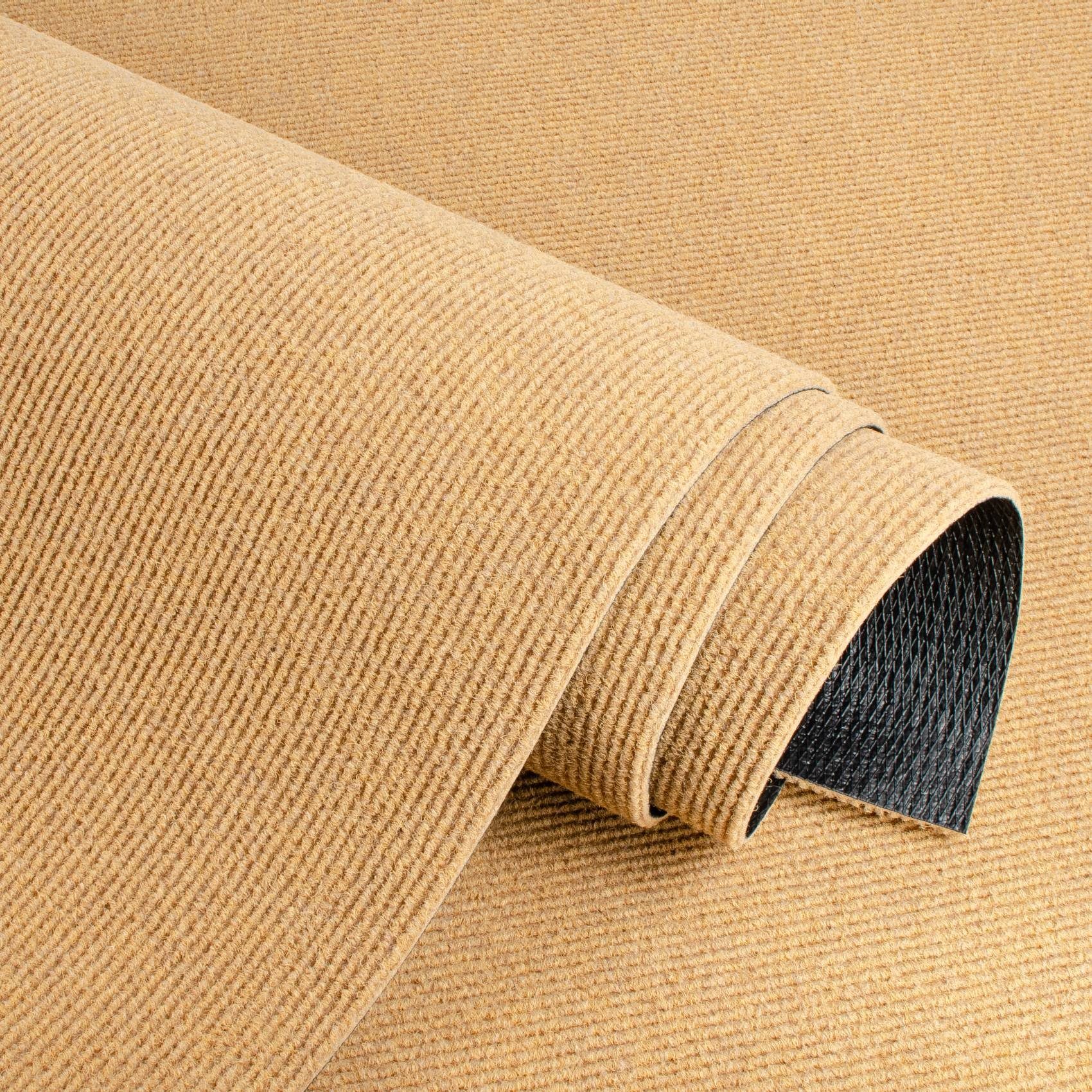 Läufer Küchenläufer Küchenteppich Läufer Teppichläufer 8 JUMBY Textil Robus, Gestreift ANRO, Beige mm, Höhe: Rechteckig