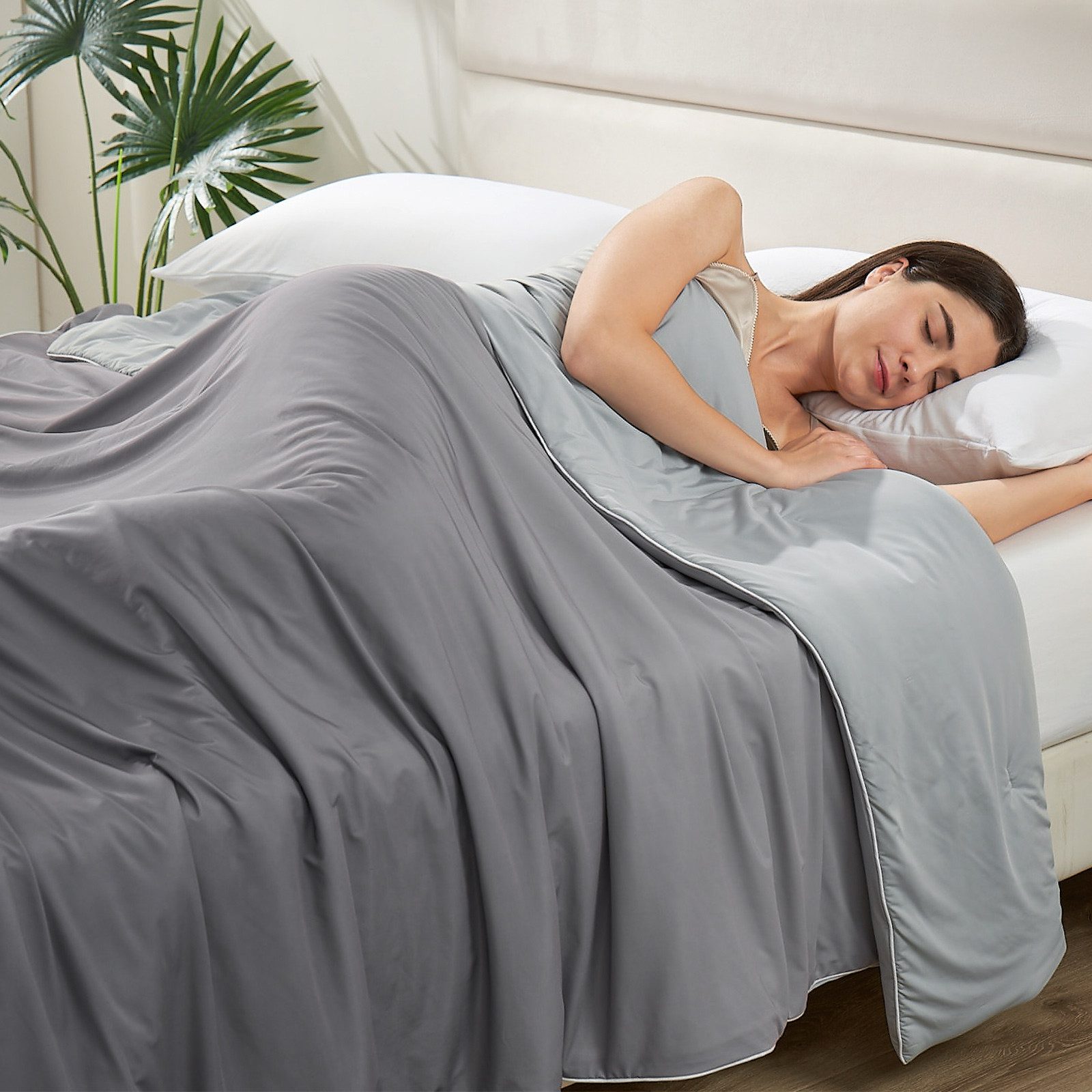 Sommerbettdecke, 150x200cm allmähliche Veränderung Bettdecke für Sommer, Elegear, Füllung: 90GSM seidenähnliche Baumwolle