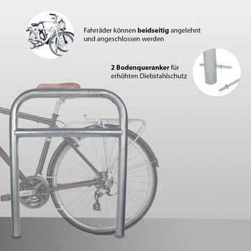 TRUTZHOLM Fahrradständer 2x Fahrrad Anlehnbügel feuerverzinkt zum Einbetonieren Fahrradständer