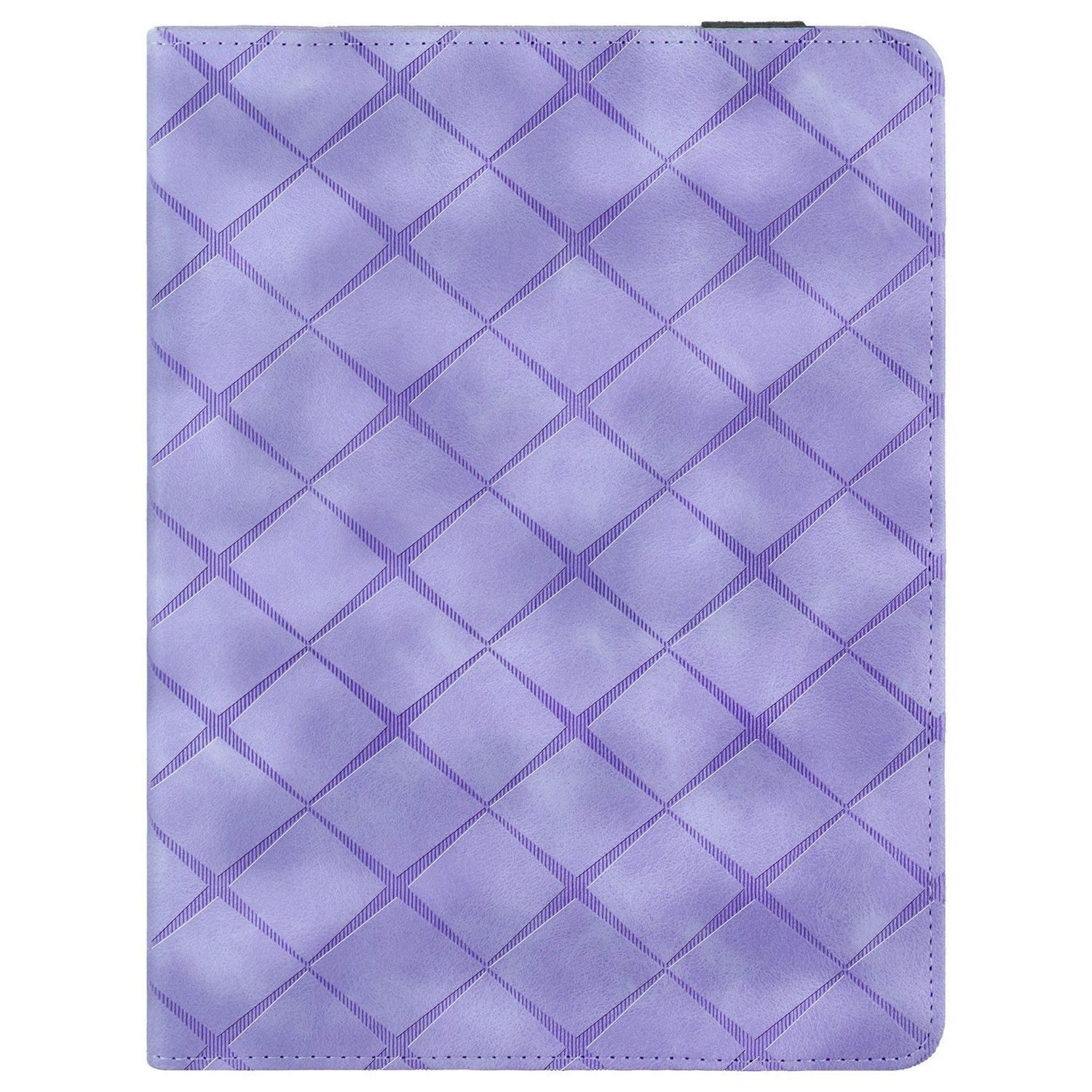 Wigento Tablet-Hülle Für Xiaomi Redmi Pad Pro 12.1 Rhombus Muster Kunstleder Tasche Lila, Faltbare Kunstleder Hülle mit Stifthalter und Standfunktion