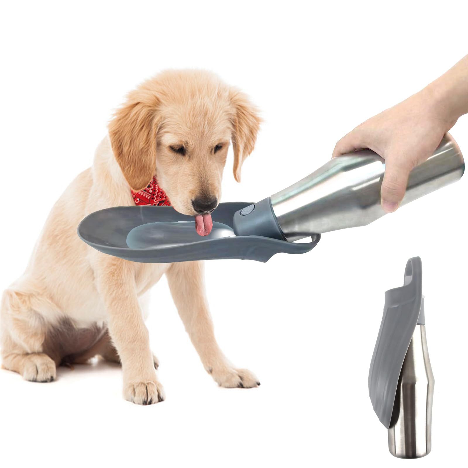 Ledander Hunde-Futterspender 750ml Hundetrinkflasche für unterwegs, Tragbar günstig online kaufen