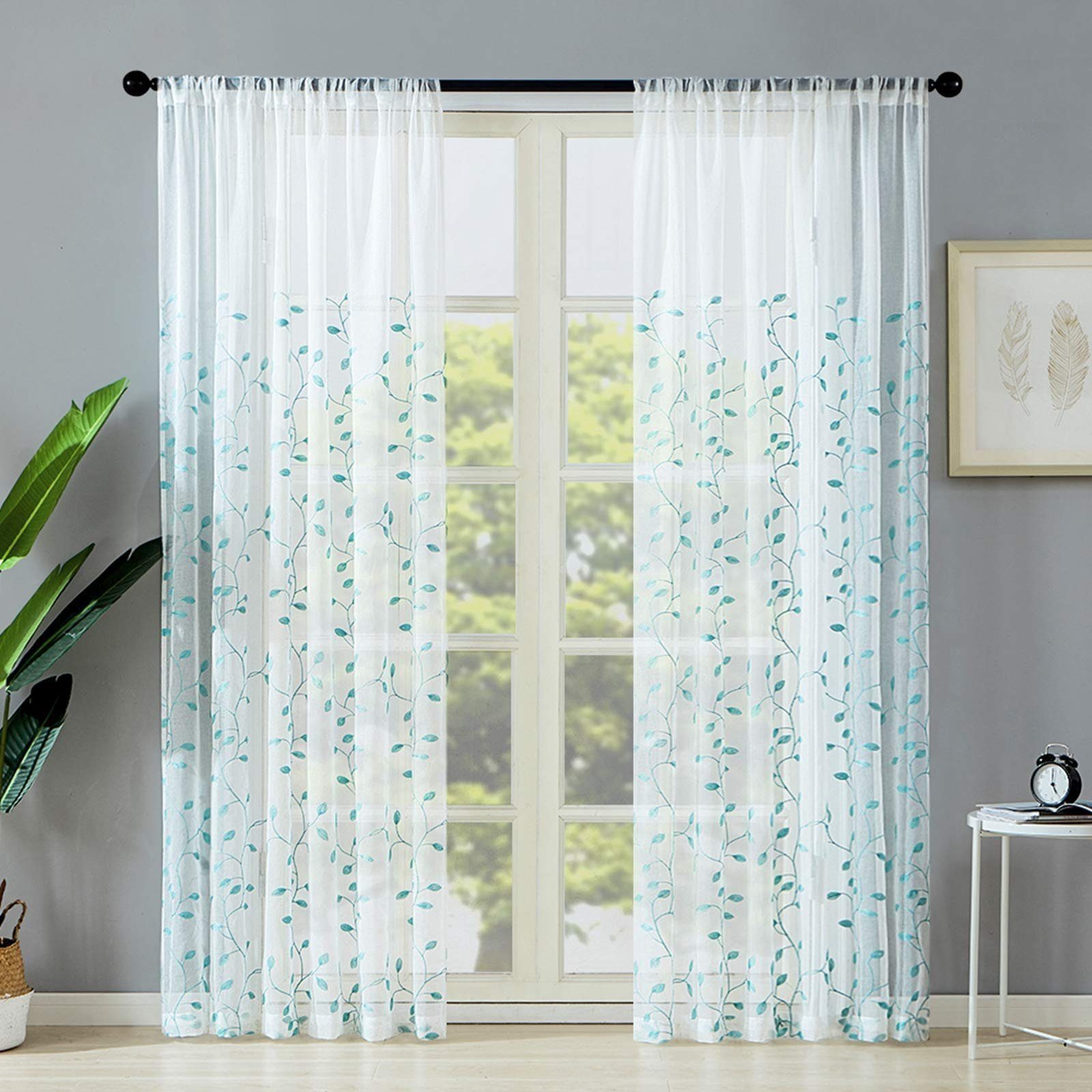 BYSURE Vorhang, Stangendurchzug (2 St), halbtransparent, günstig online kaufen