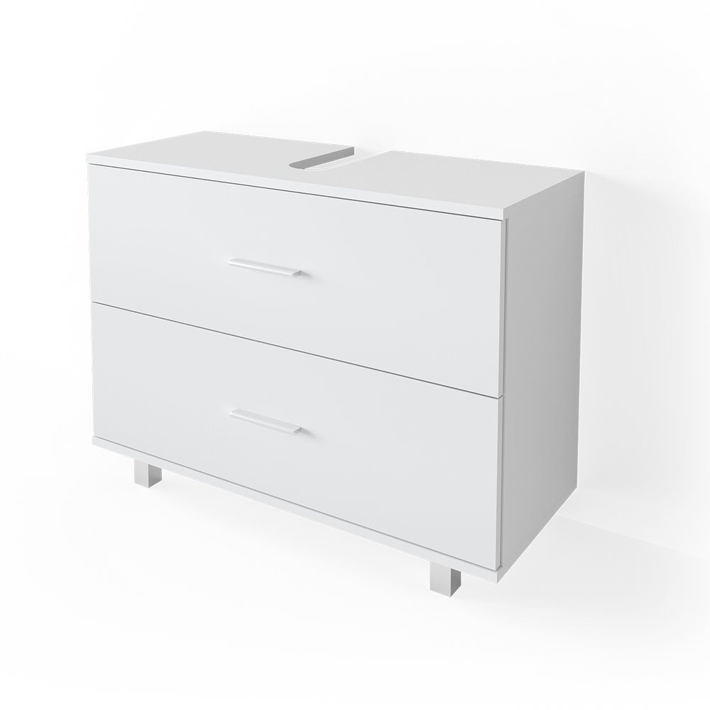Vicco Waschbeckenunterschrank Ilias, Weiß, 80 x 60.8 cm (1-St) Drehbar