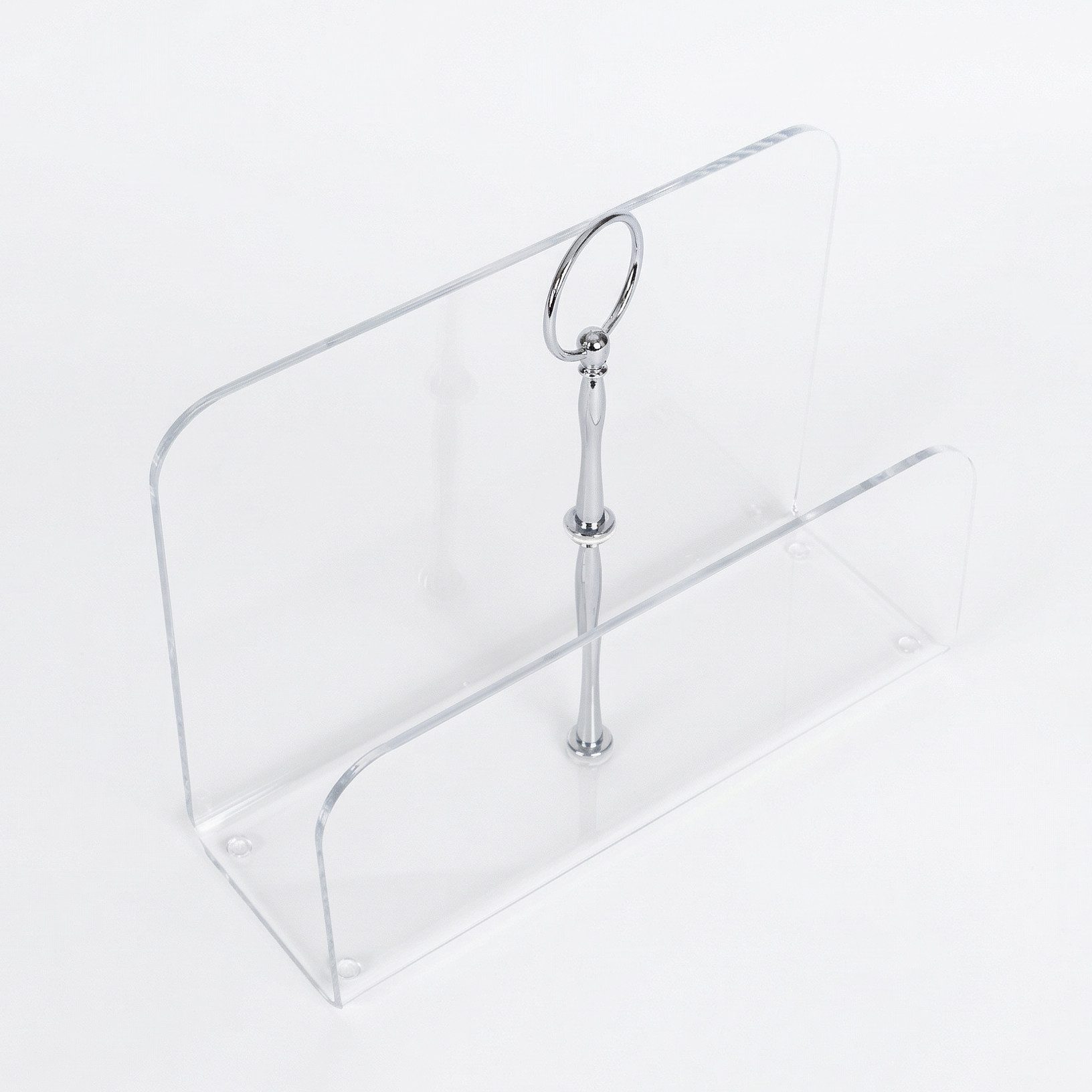queence Zeitungsständer Acryl durchsichtig Transparenter klarer Zeitungshalter Magazinhalter, Perfekter Ständer für Bücher, Zeitungen, Zeitschriften und Magazine