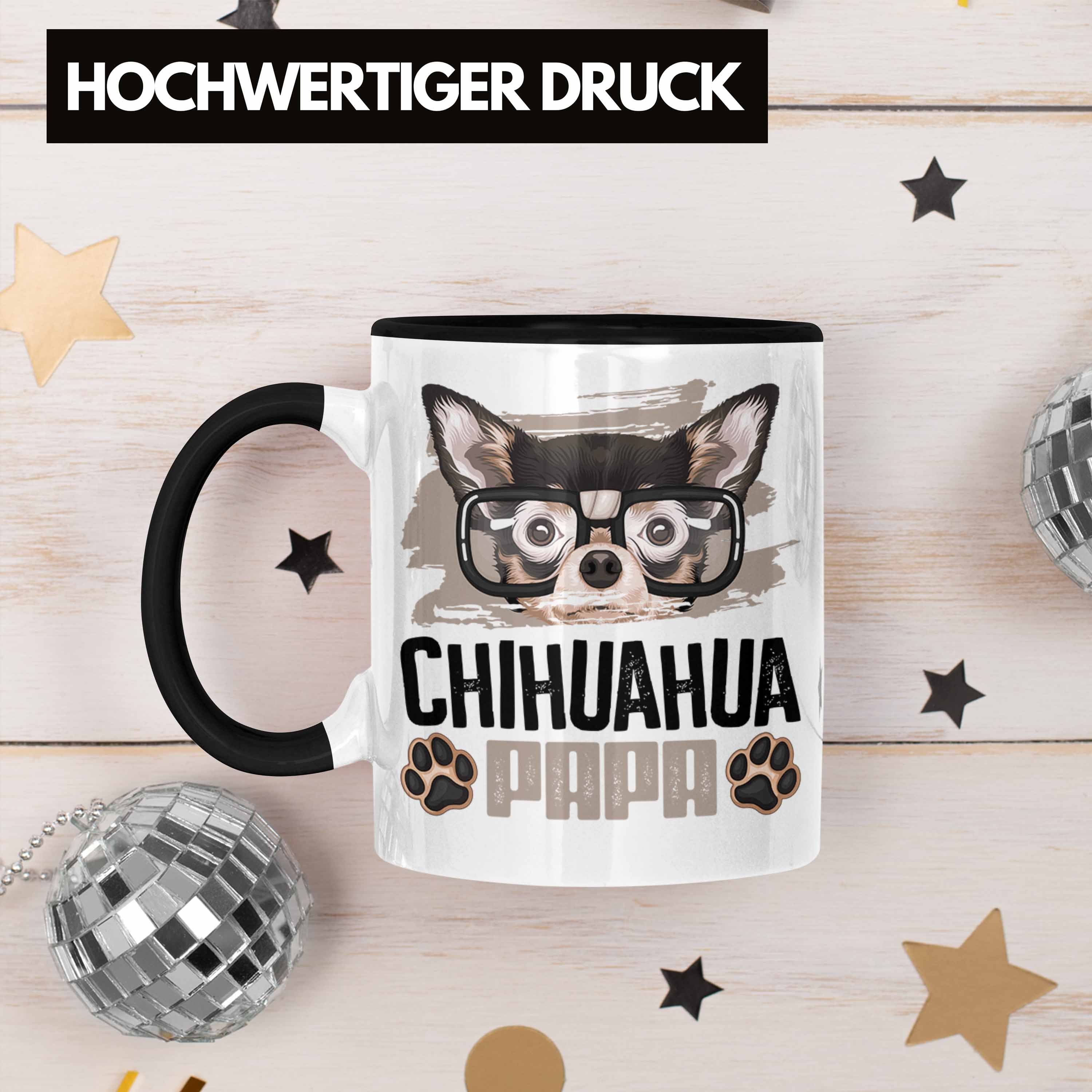 Schwarz Papa Chihuahua Geschenk Geschenkidee Trendation Lustiger Ch Besitzer Spruch Tasse Tasse