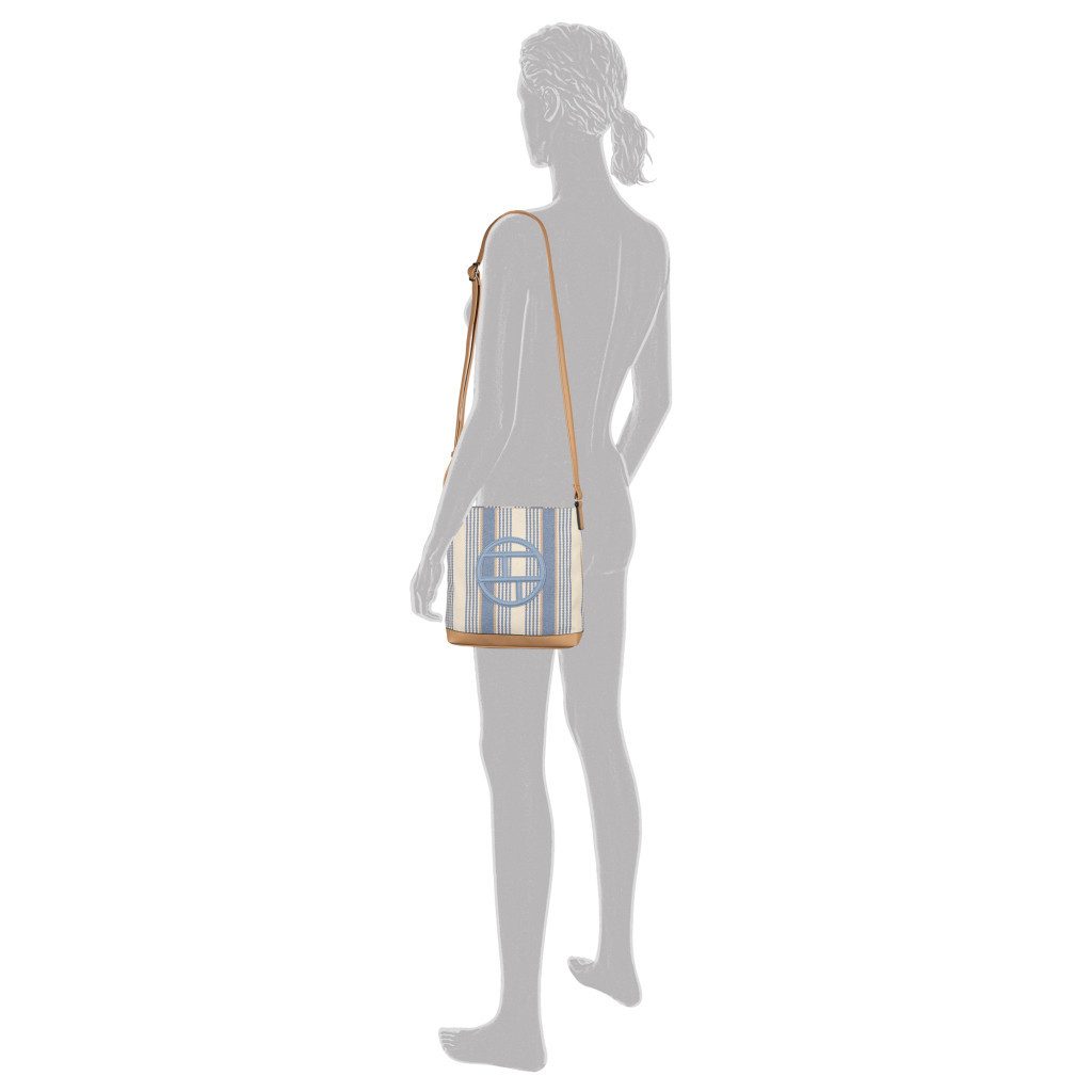 TOM TAILOR Umhängetasche Gilda, Damen Schultertasche in sommerlichem Streifen-Look