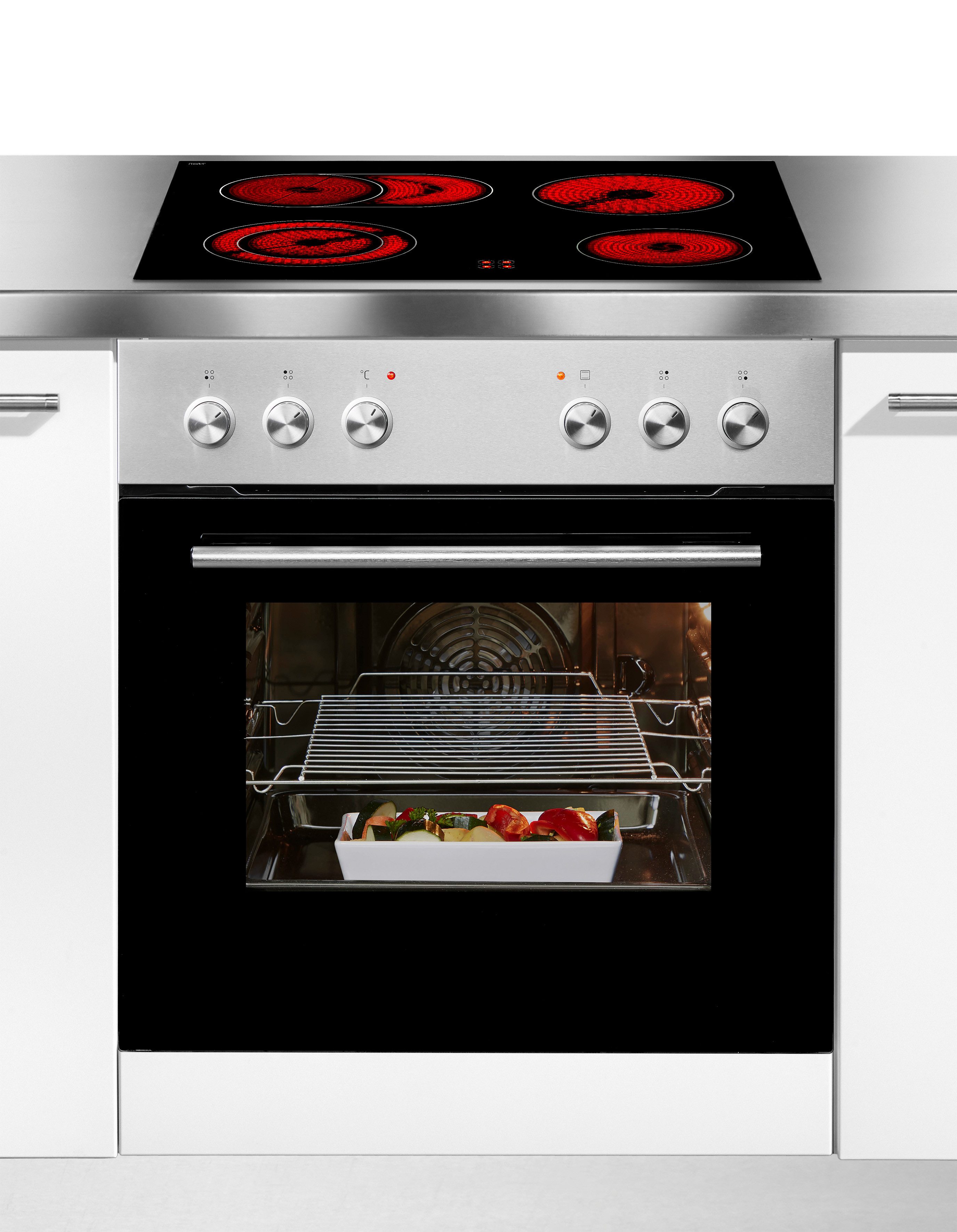 Amica Elektro-Herd-Set EHC 933 331 E, Steam Clean, Zuverlässiger Kochkomfort für den täglichen Küchenalltag