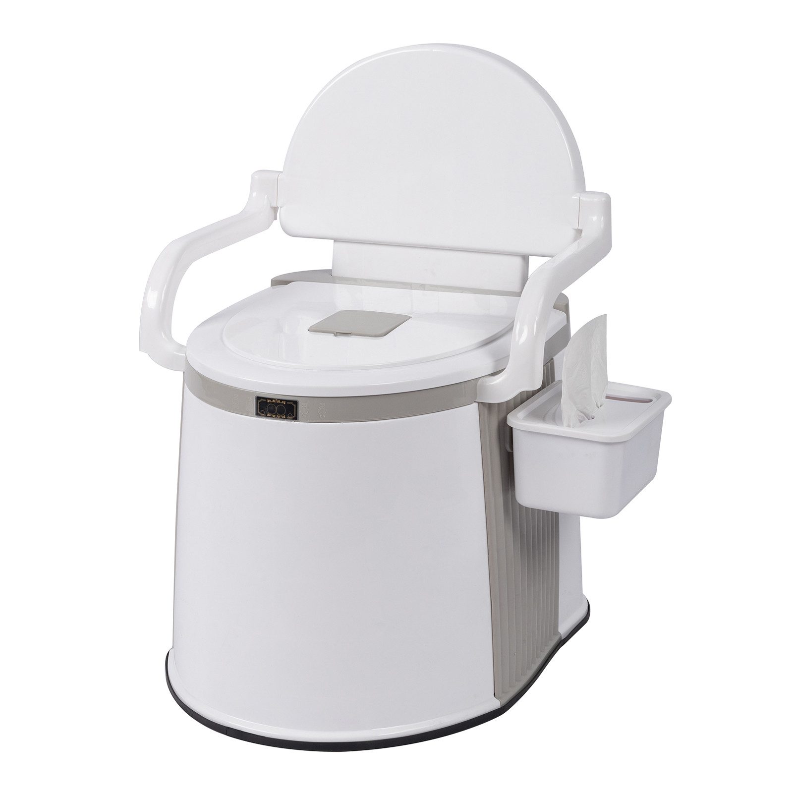 LALAHO Campingtoilette tragbar, mit Antirutschmatte, tragbare Toilette mit abnehmbarem Eimer, Outdoor-Toilette tragbare Mobile,Camping-Einbautoilette