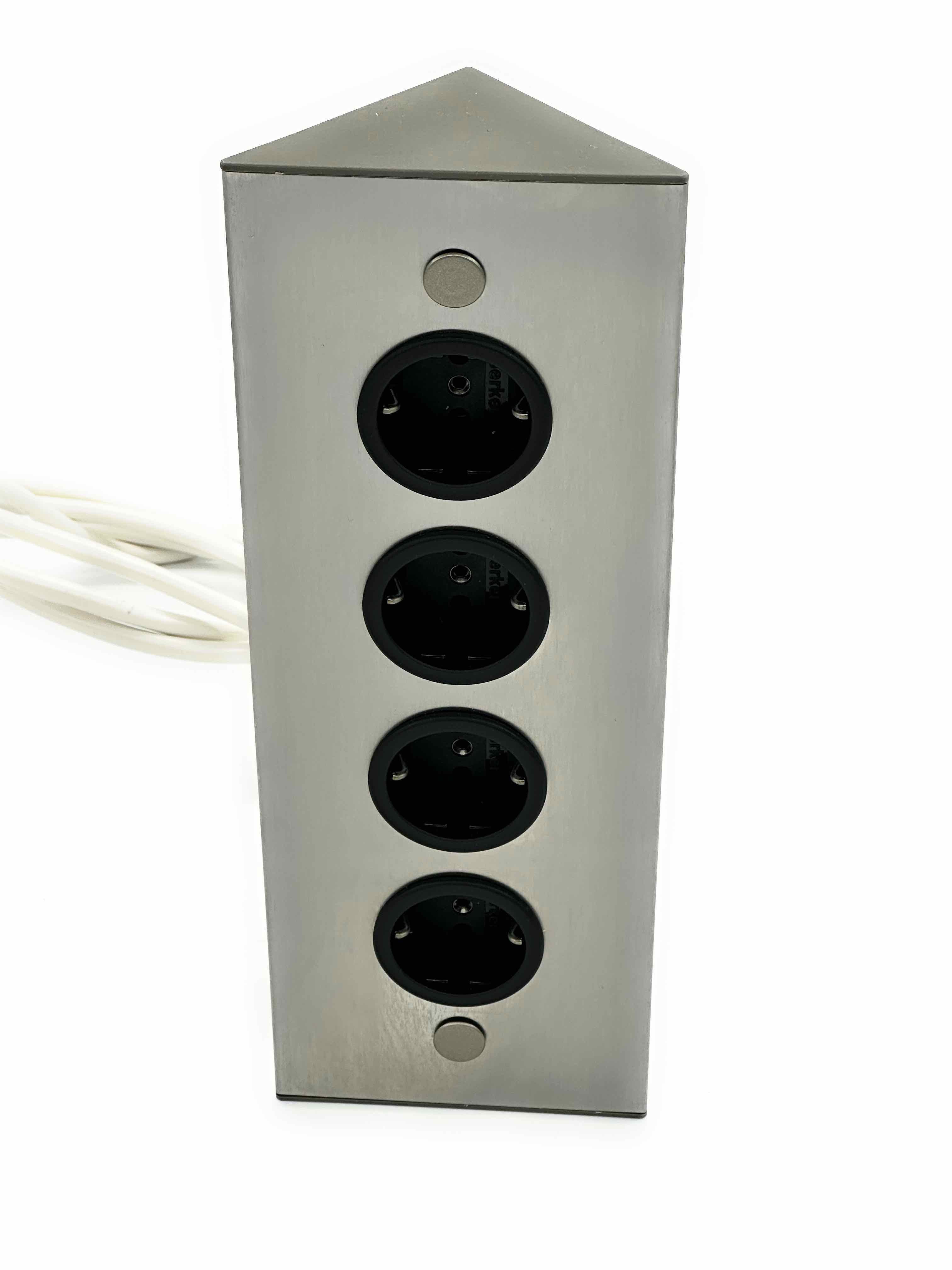 Thebo Thebo Eck-Steckdosenelemt ST 3007/320 4-fach, Edelstahl Mehrfachsteckdose