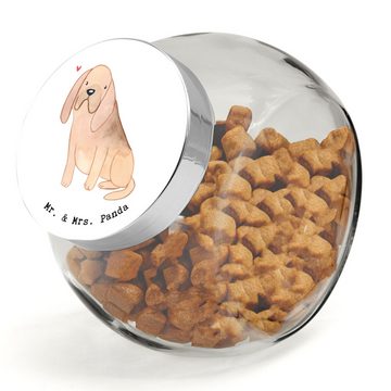 Mr. & Mrs. Panda Vorratsglas L 870ml Bloodhound Lebensretter - Weiß - Geschenk, Chien de Saint Hub, Premium Glas, (1-tlg), Attraktives Design