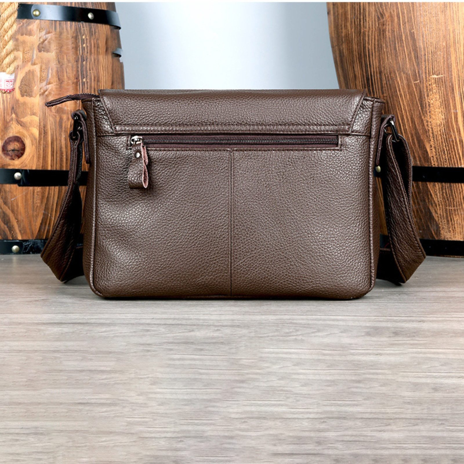 YUBRO-STUDIO Schultertasche Herren Schultertasche Echtleder Wasserdicht günstig online kaufen