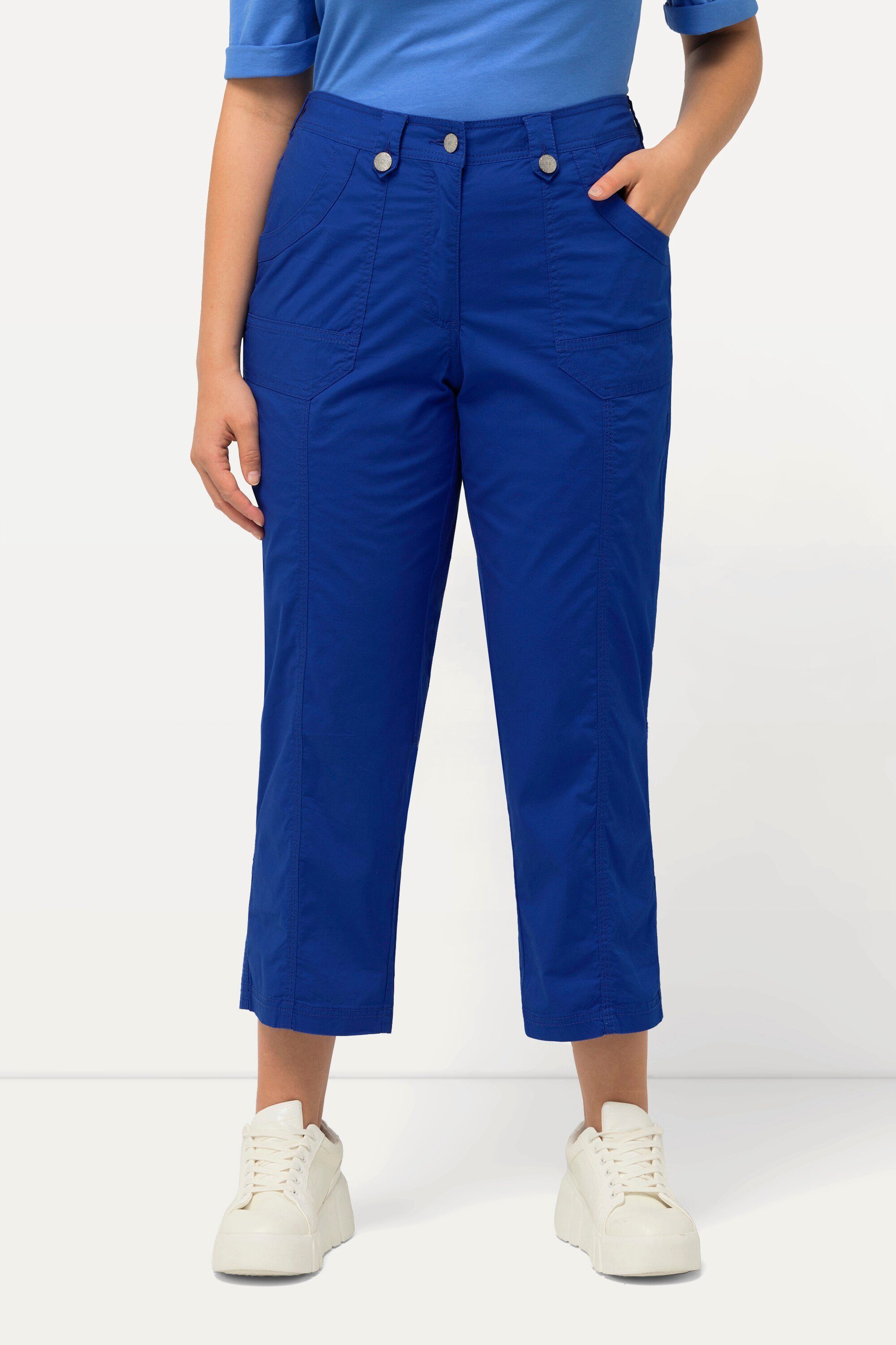 Ulla Popken Funktionshose 7/8-Cargohose Krempelriegel Komfortbund günstig online kaufen