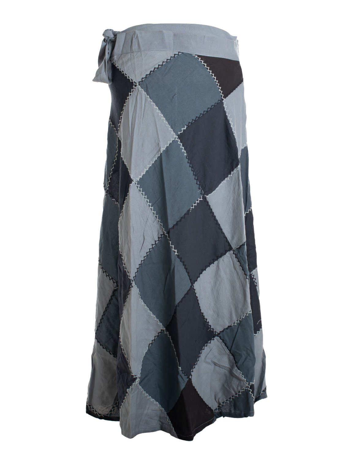 Vishes Wickelrock Langer Patchwork-Rock Wickel-Rock Wickel-Kleid günstig online kaufen