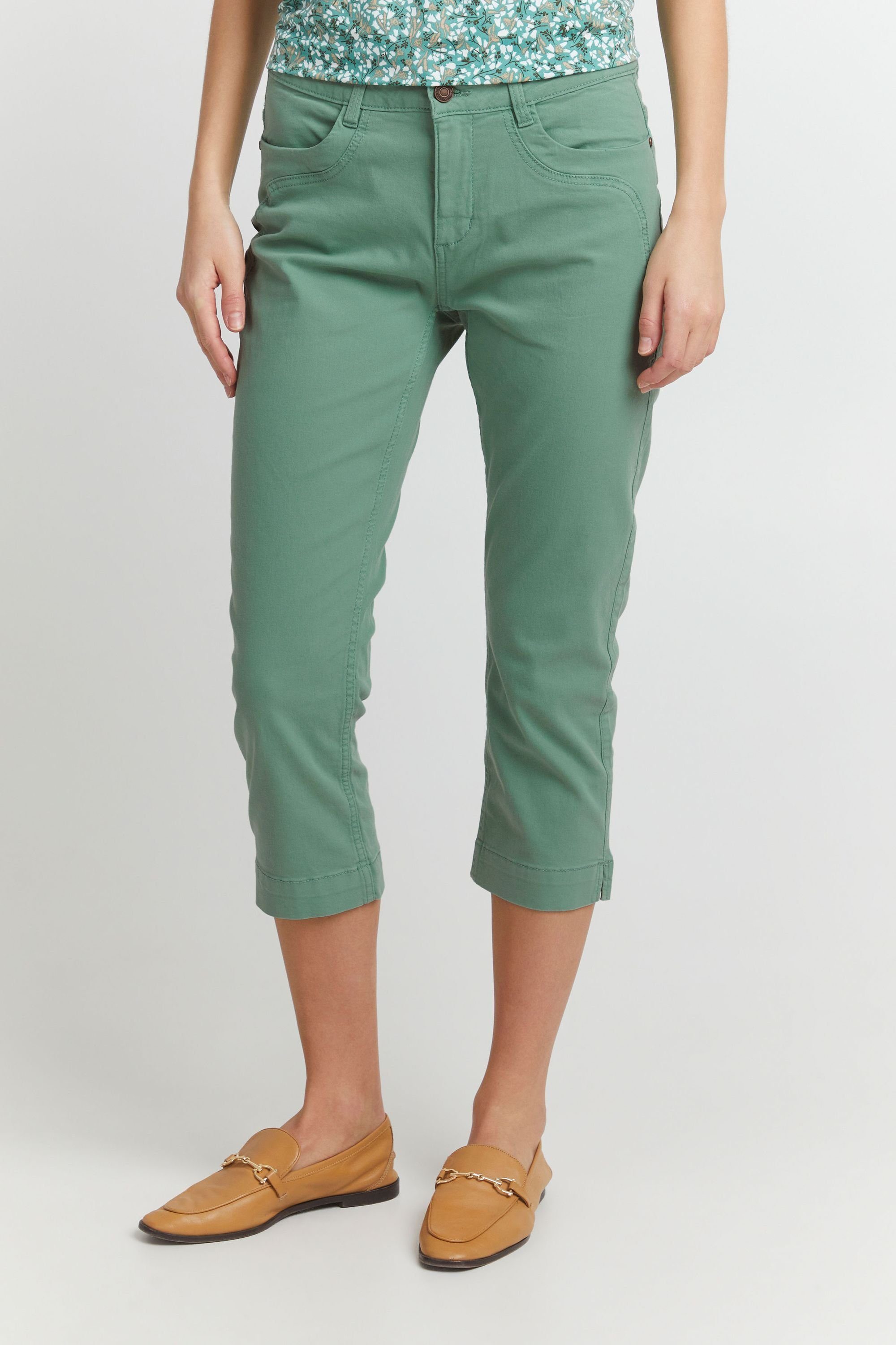 fransa Caprihose Fransa FRFOTWILL 3 Capri Pants - 20610424 Malachite Green