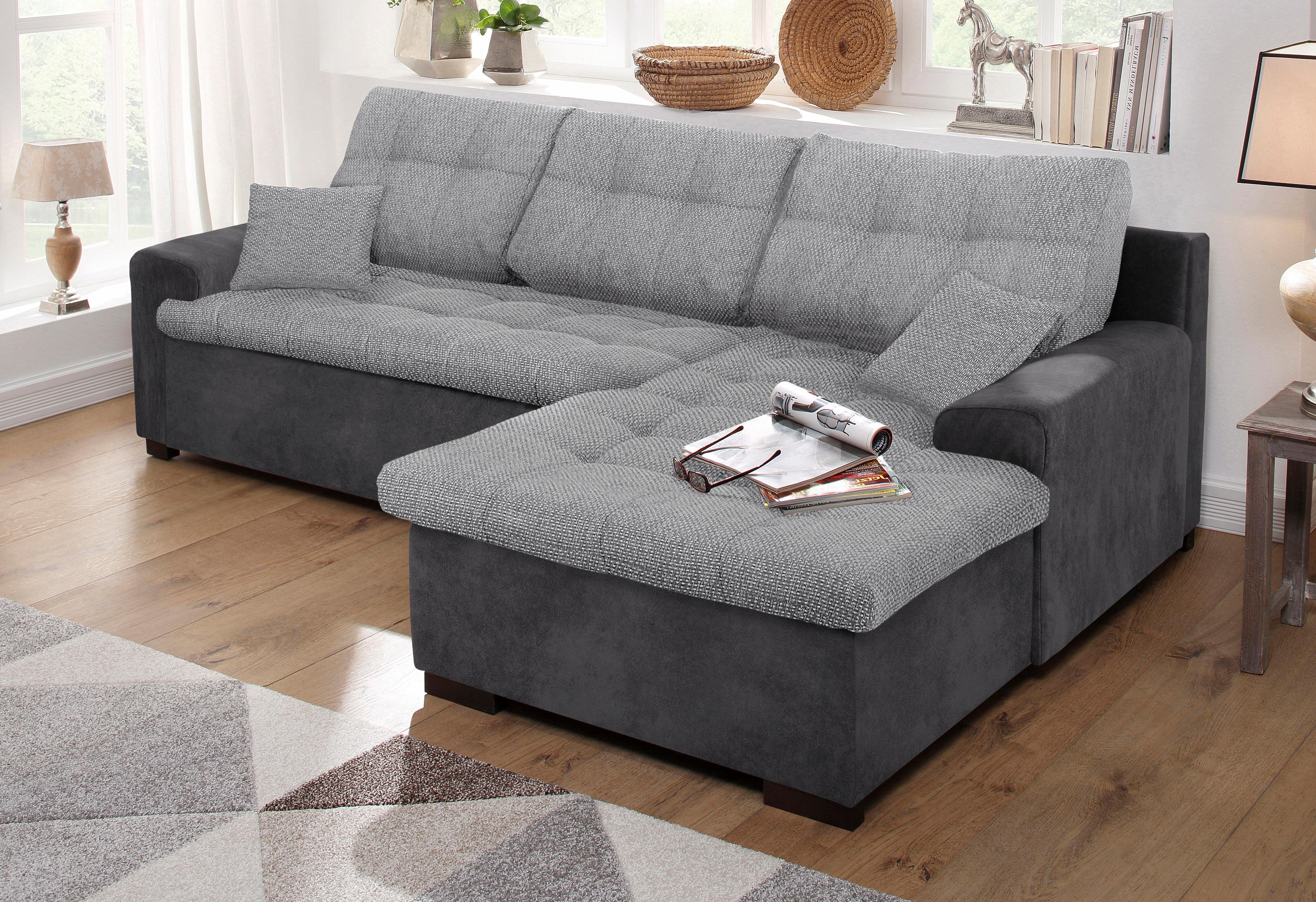 Home affaire Ecksofa "Föhr L-Form", wahlweise mit Bettfunktion günstig online kaufen