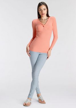 Melrose V-Ausschnitt-Pullover mit Knoten-Detail am Ausschnitt