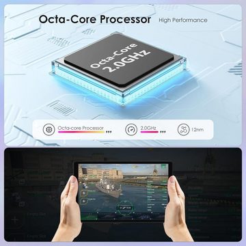 PIXPEAK Octa Core 2.0 GHz Prozessor 8000 mAh Tablet (10", 128 GB, Androïd 13, 4G LTE/5G WiFi, Mit den besten und erstaunlichsten Funktionen, attraktivem Design)