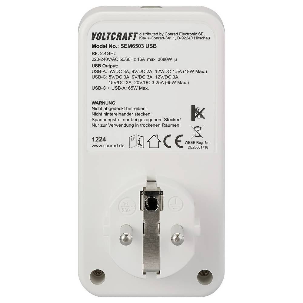 VOLTCRAFT Energiekostenmessgerät WIFI Energiekosten-Messgerät USB VC-14514995 – Bild 5 von 5