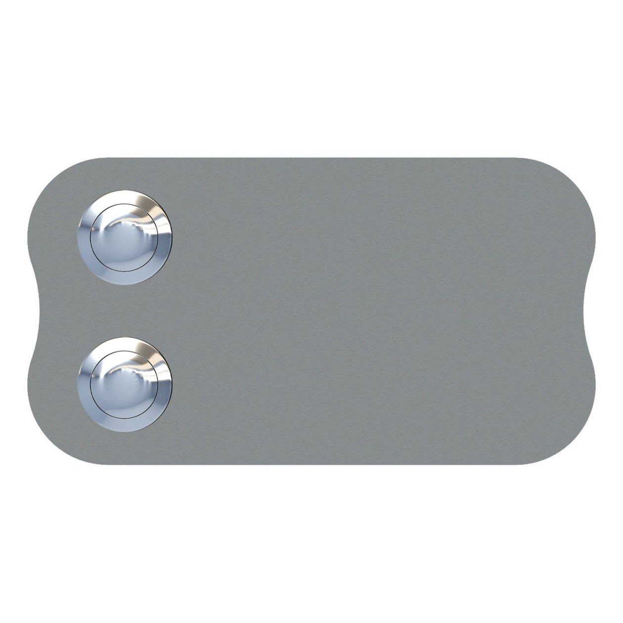 Bravios Briefkasten Klingeltaster Longcircle for Two Grau Metallic