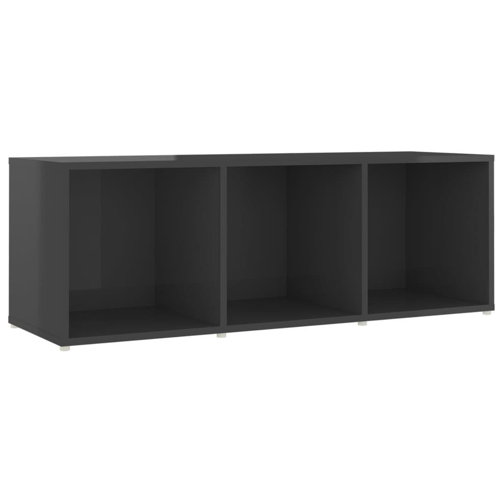 furnicato TV-Schrank Holzwerkstoff Hochglanz-Grau 3-tlg. TV-Schrank-Set